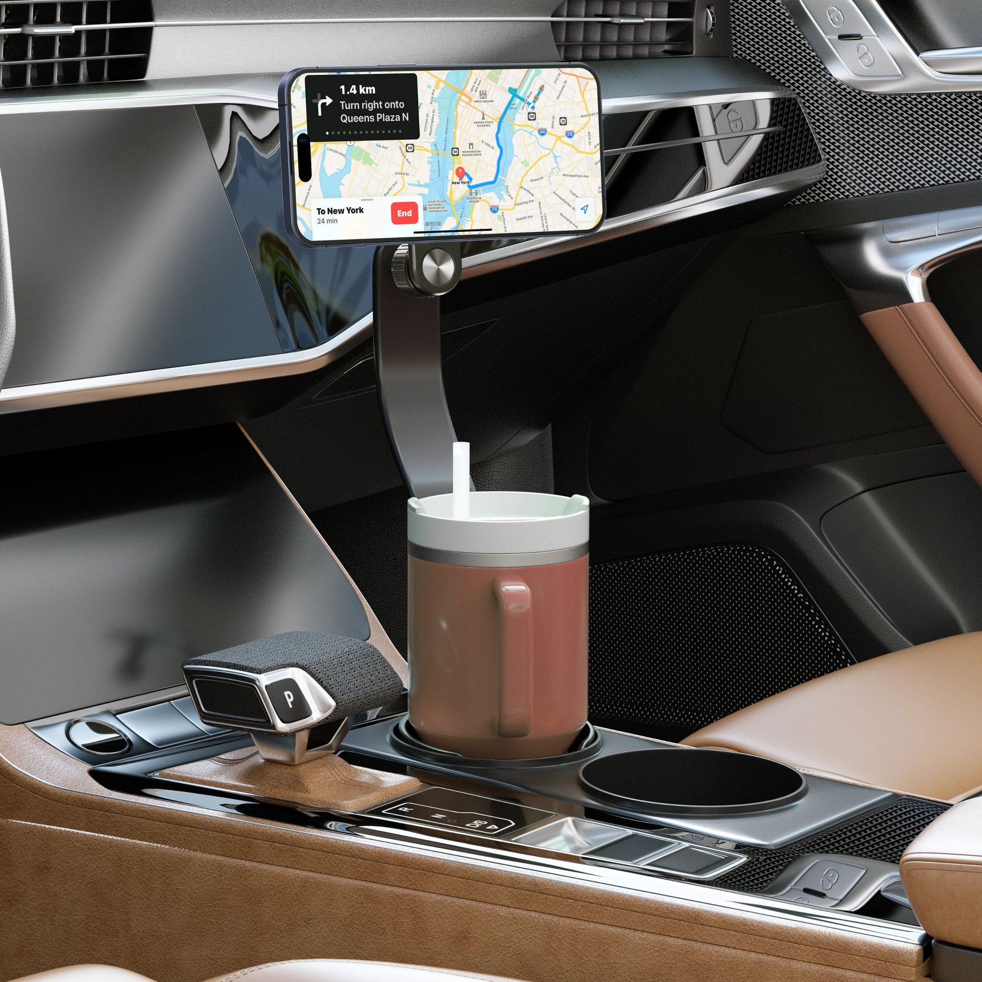 Green Lion Flex Cup Mag Cup Holder Phone Mount - Black