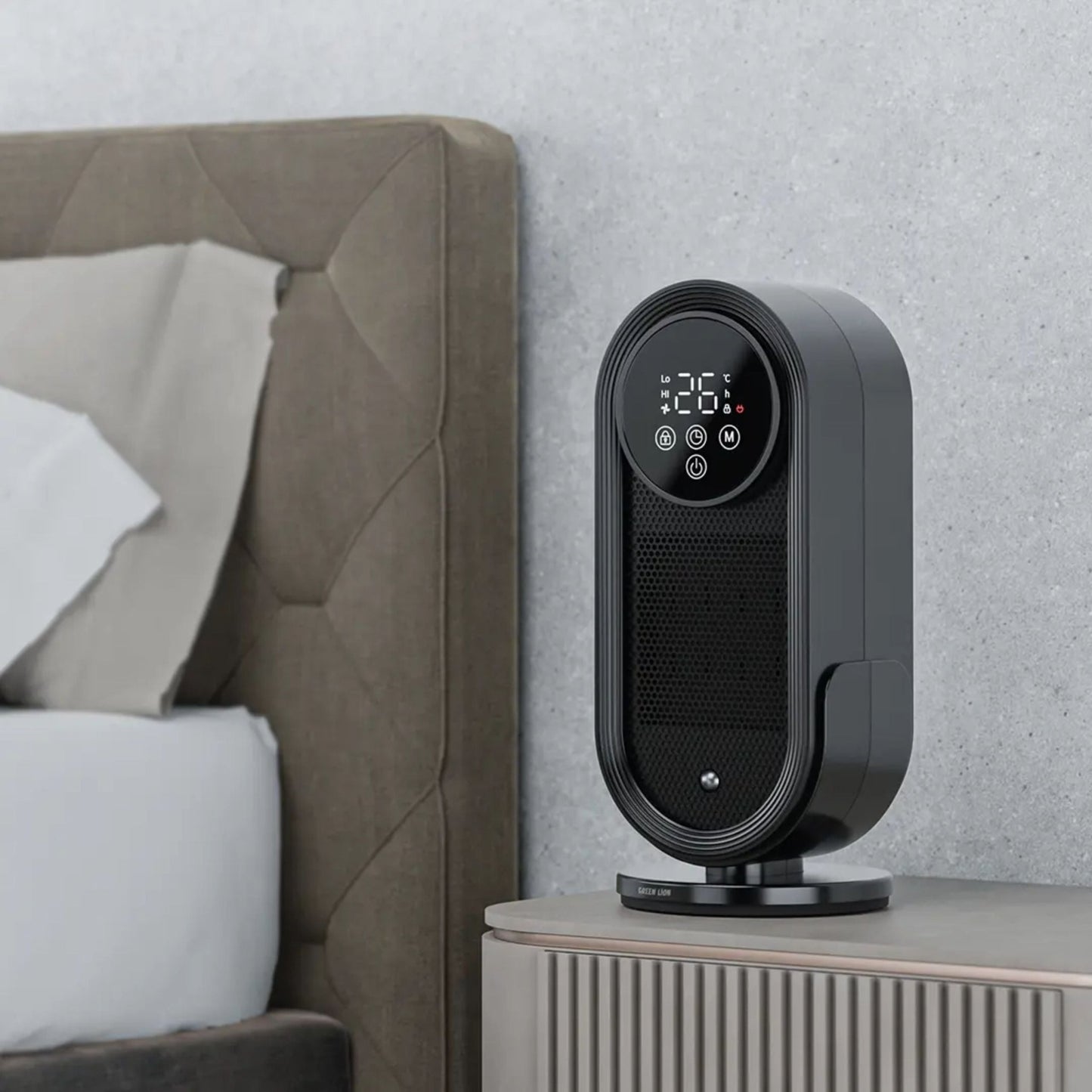 Green Lion Heater Lite Fan and Heater with Remote Control - Black