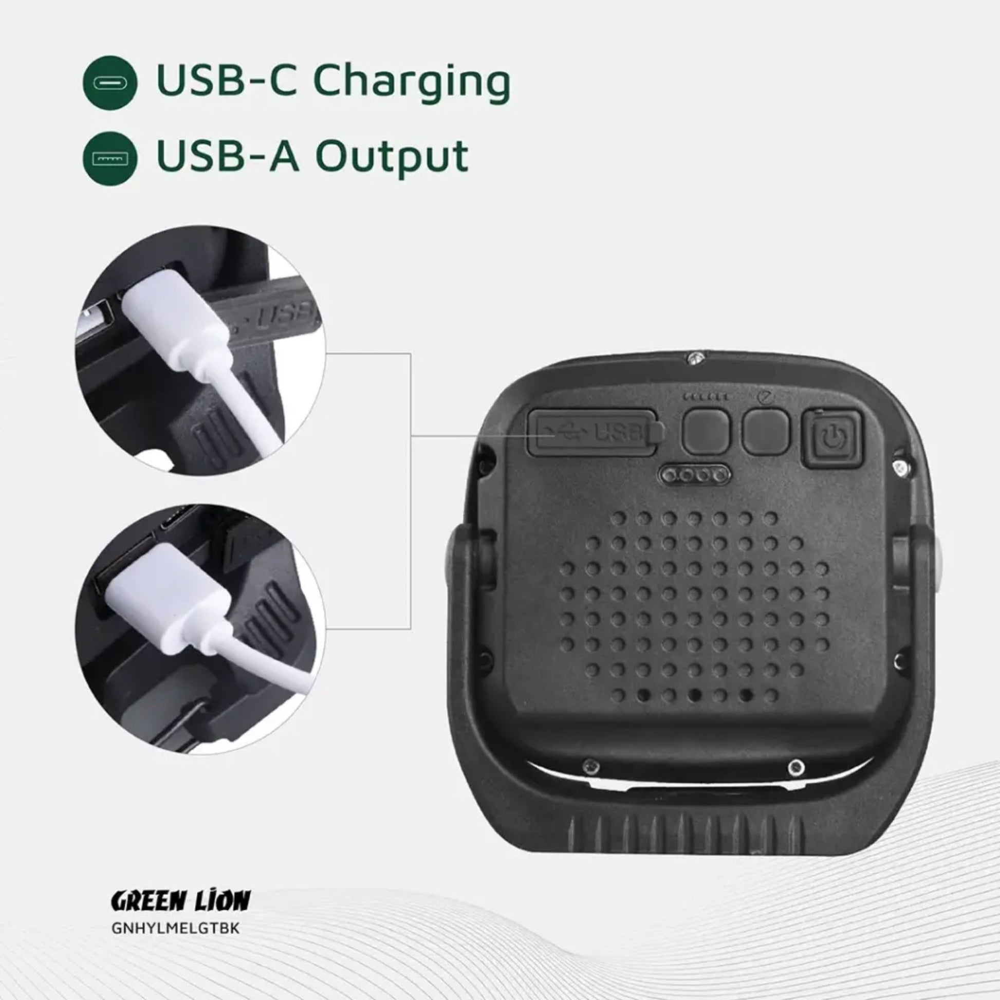 Green Lion Hyper Lum 1000 Lumen Work Lamp - Black