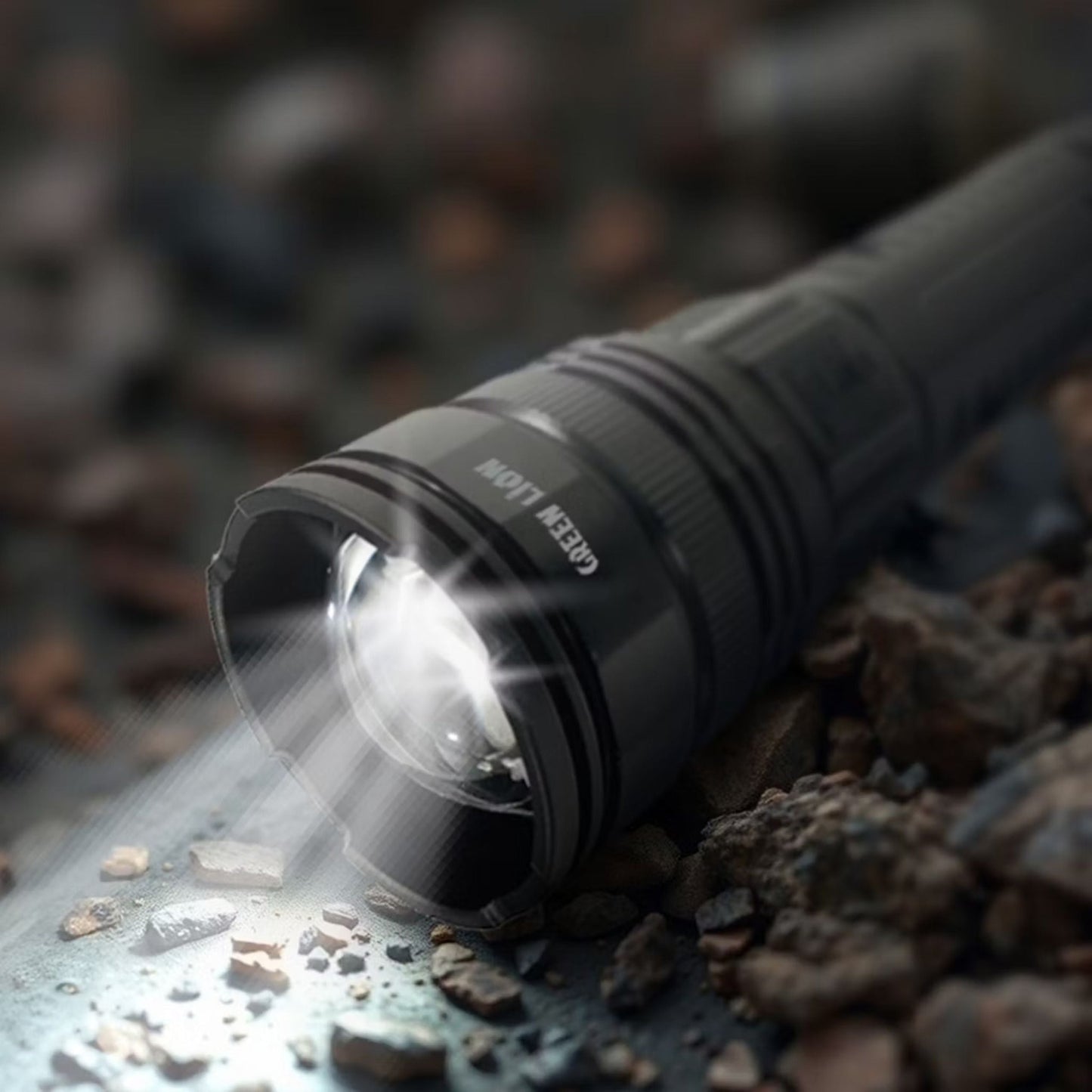 Green Lion Hyper Ray LED Torch - Black