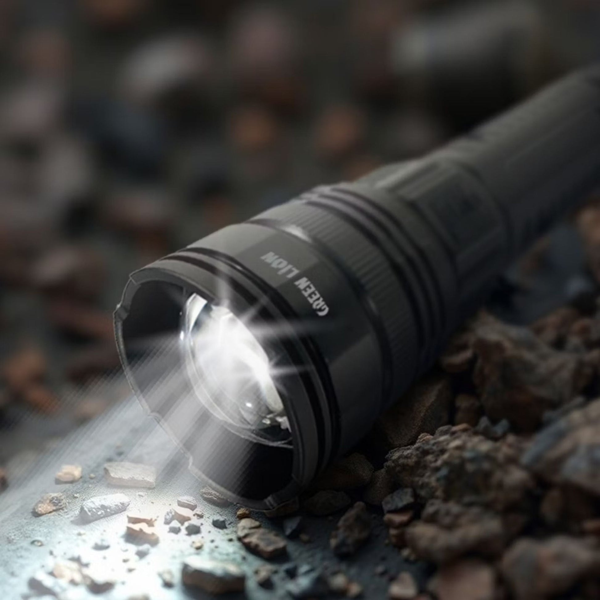 Green Lion Hyper Ray LED Torch - Black