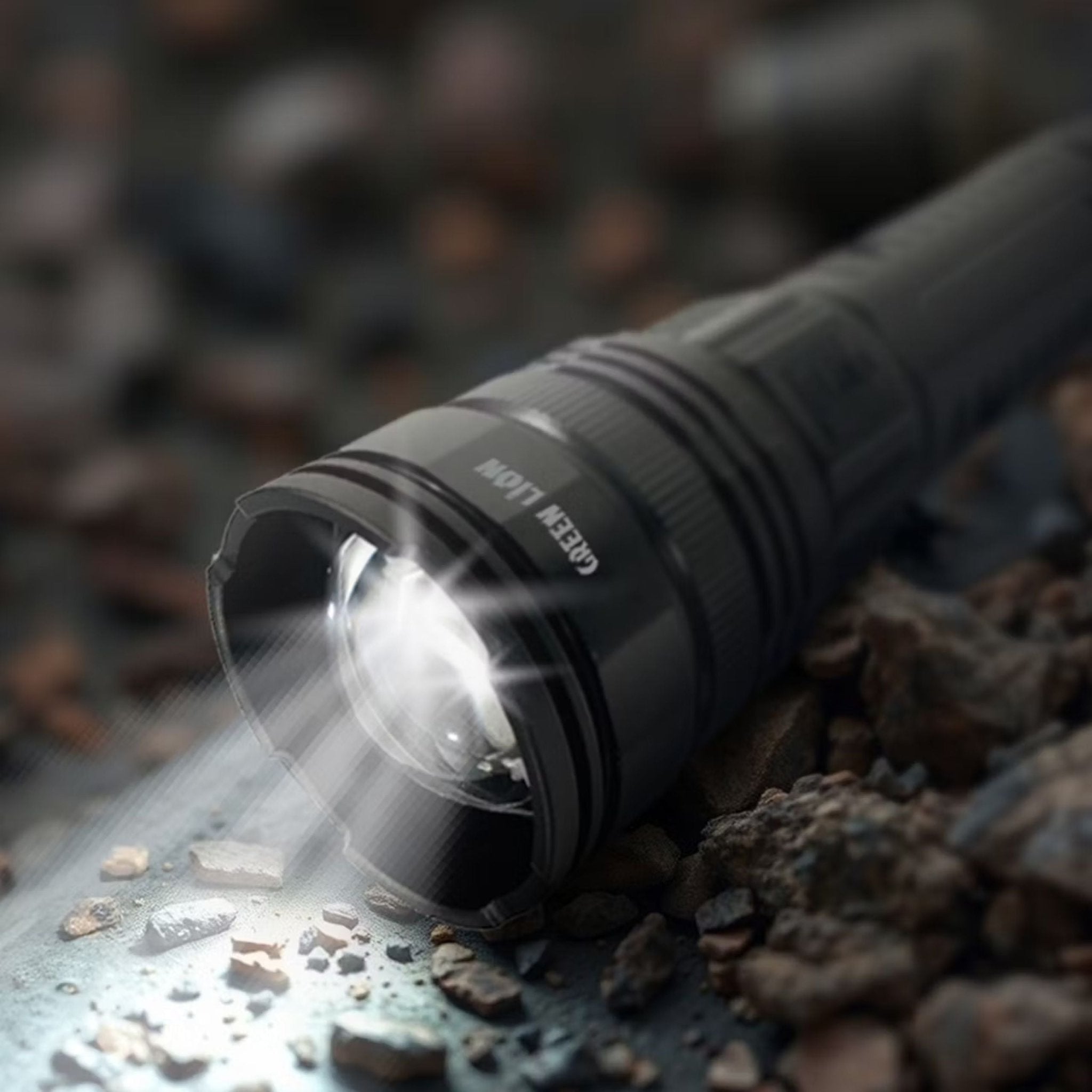Green Lion Hyper Ray LED Torch - Black