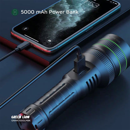 Green Lion Hyper Ray Pro LED Torch - Black