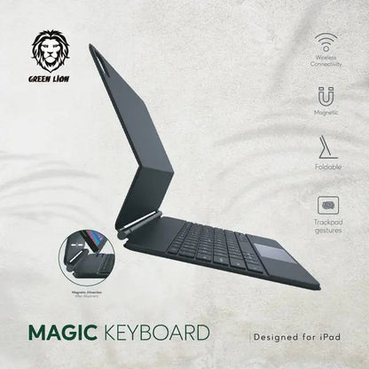 Green Lion Magic Keyboard for iPad 10th Generation 500mAh (Arabic/English) - Black