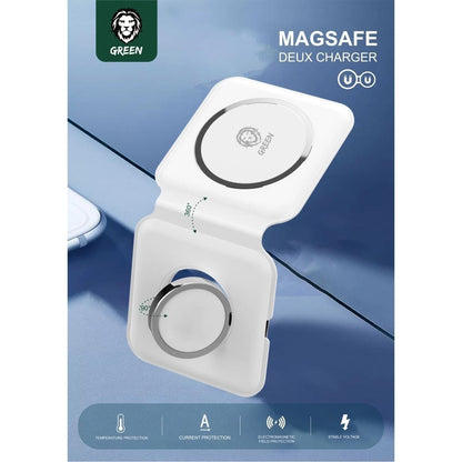 Green Lion Magsafe Deux Charge - White