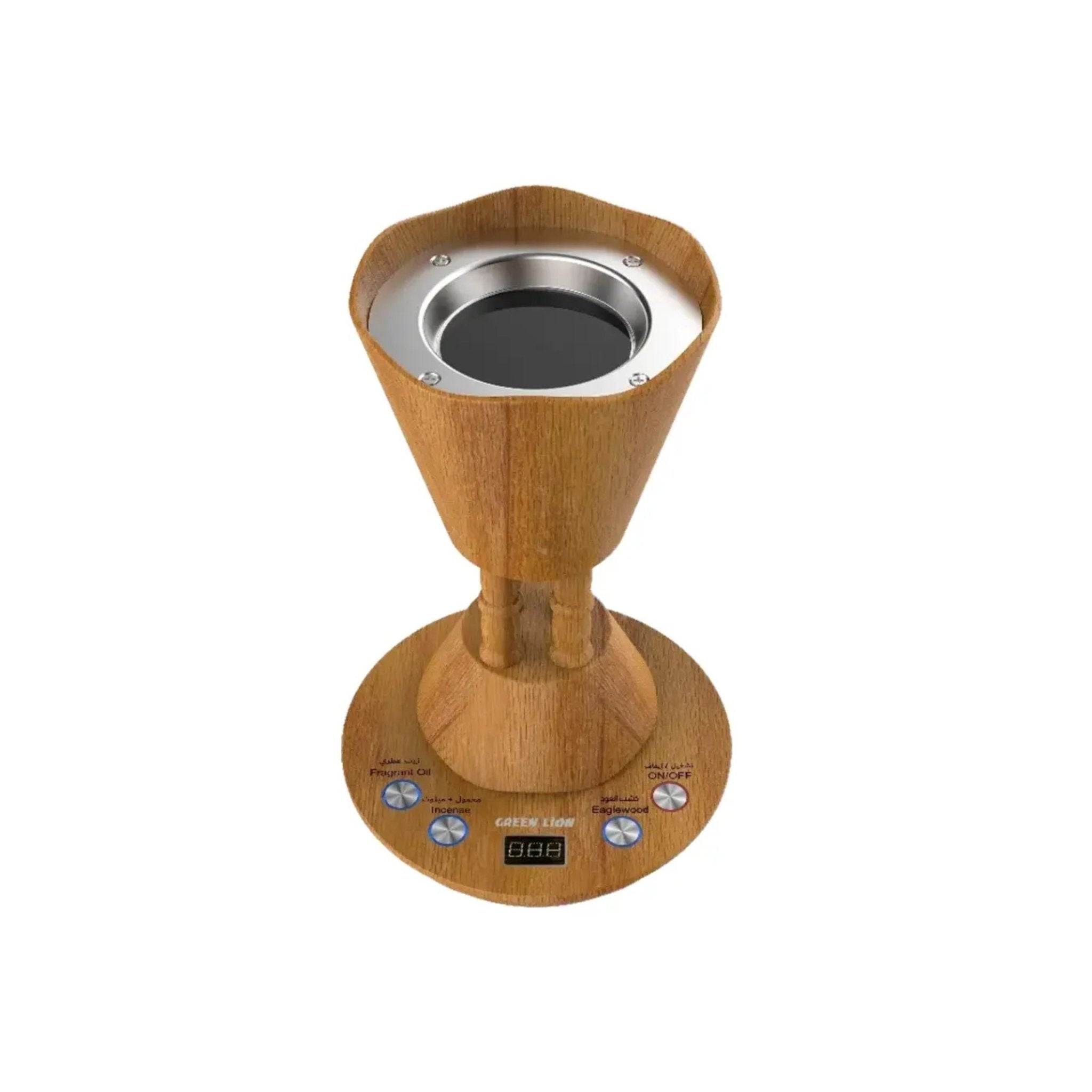Green Lion Majlis Electric Bakhour Burner - Wooden