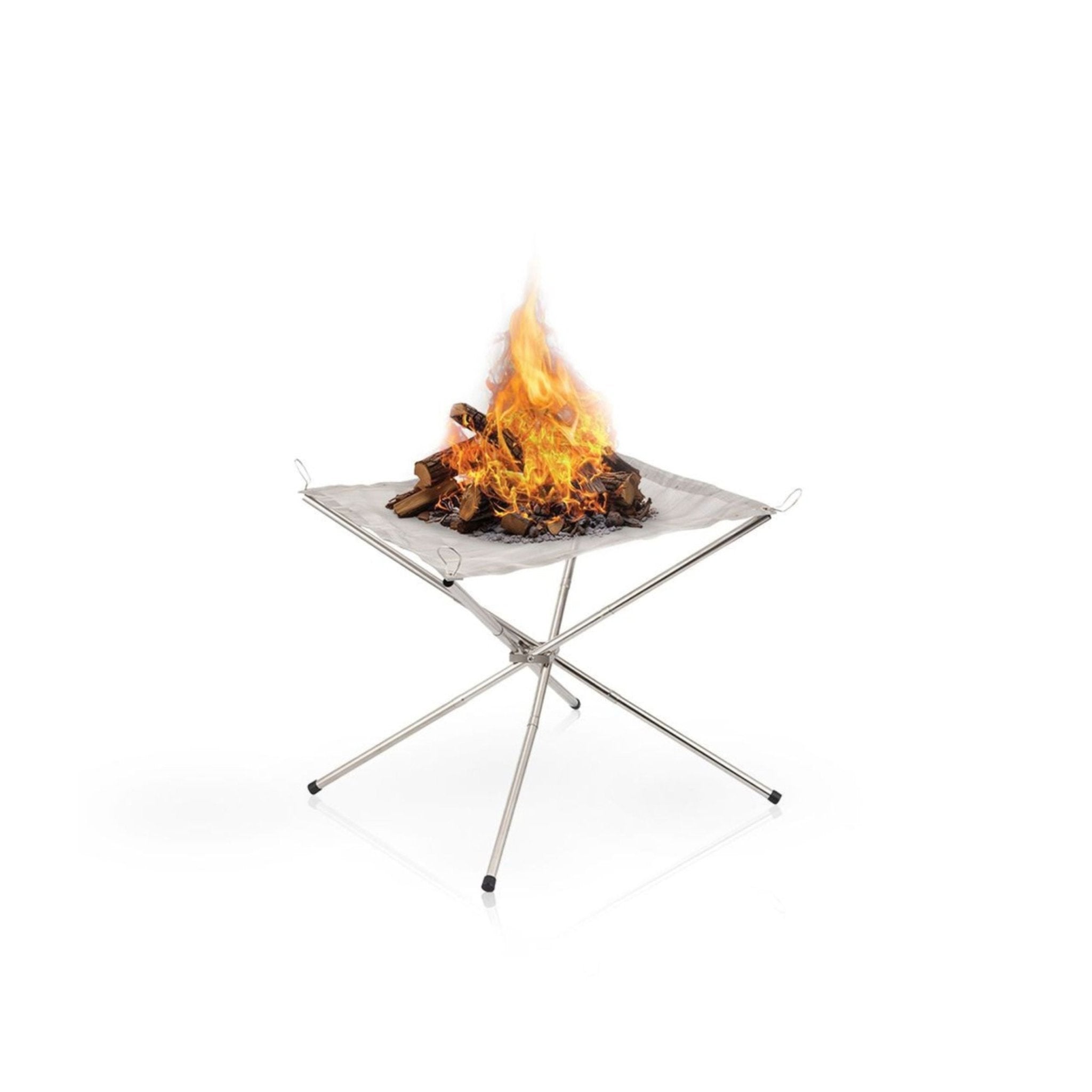 Green Lion Portable Bonfire Stainless Steel Stand - Silver