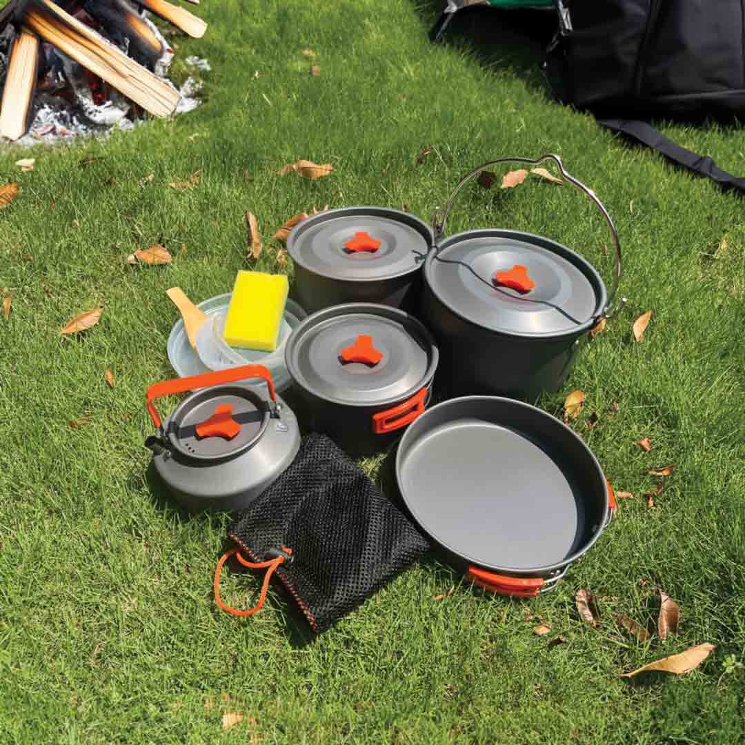 Green Lion Portable Camping Cookware - Black