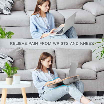 Green Lion Portable Lap Desk With Carry Strap (Dual Cushion) - Grey