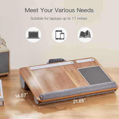 Green Lion Portable Lap Desk With Carry Strap (Dual Cushion) - Grey