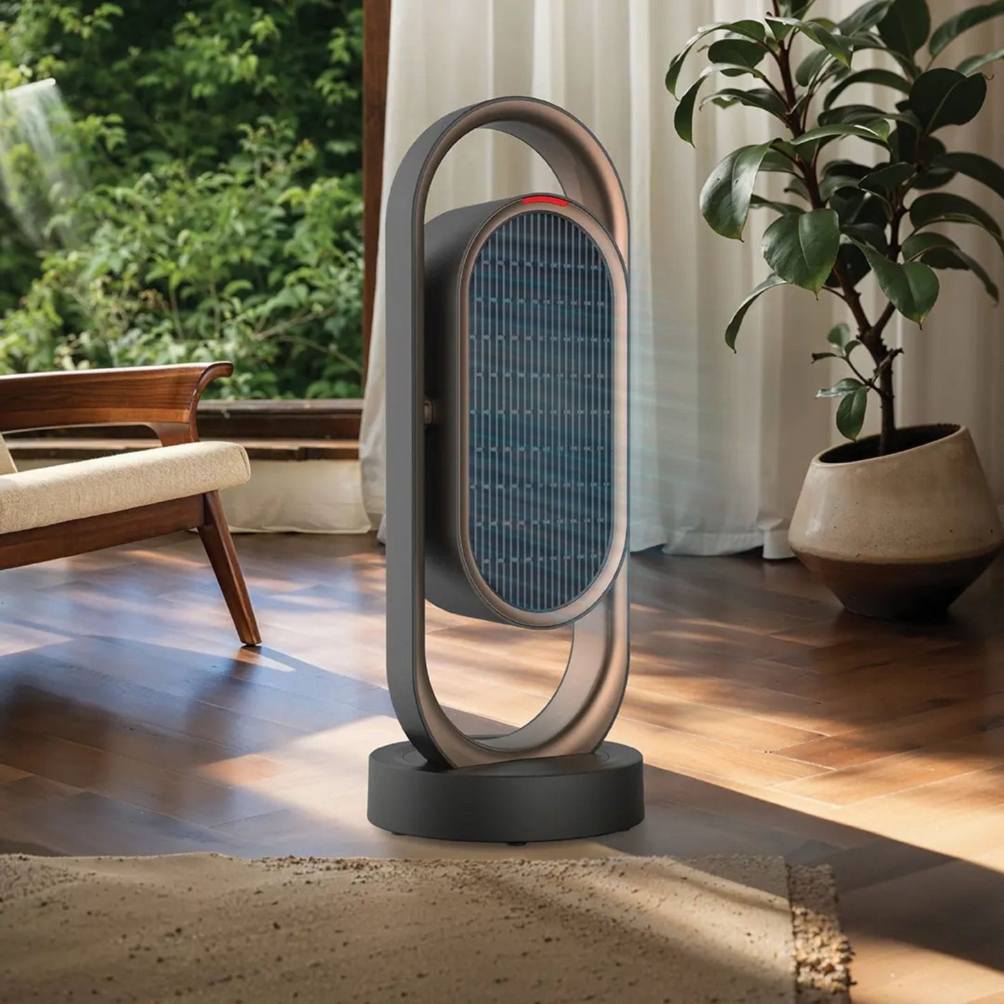 Green Lion Power Fan and Heater with Remote Control - Black