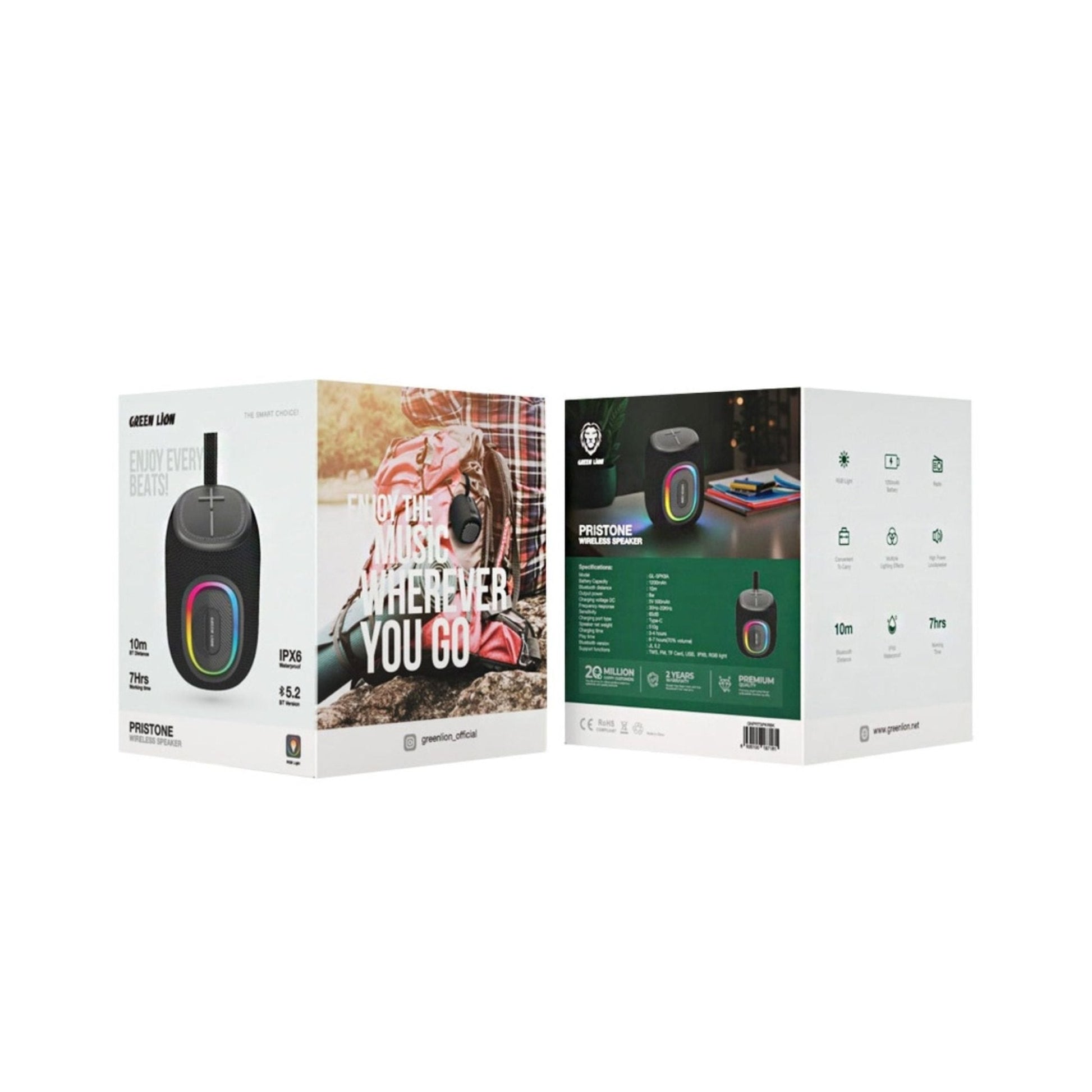 Green Lion Priston Wireless Speaker - Black