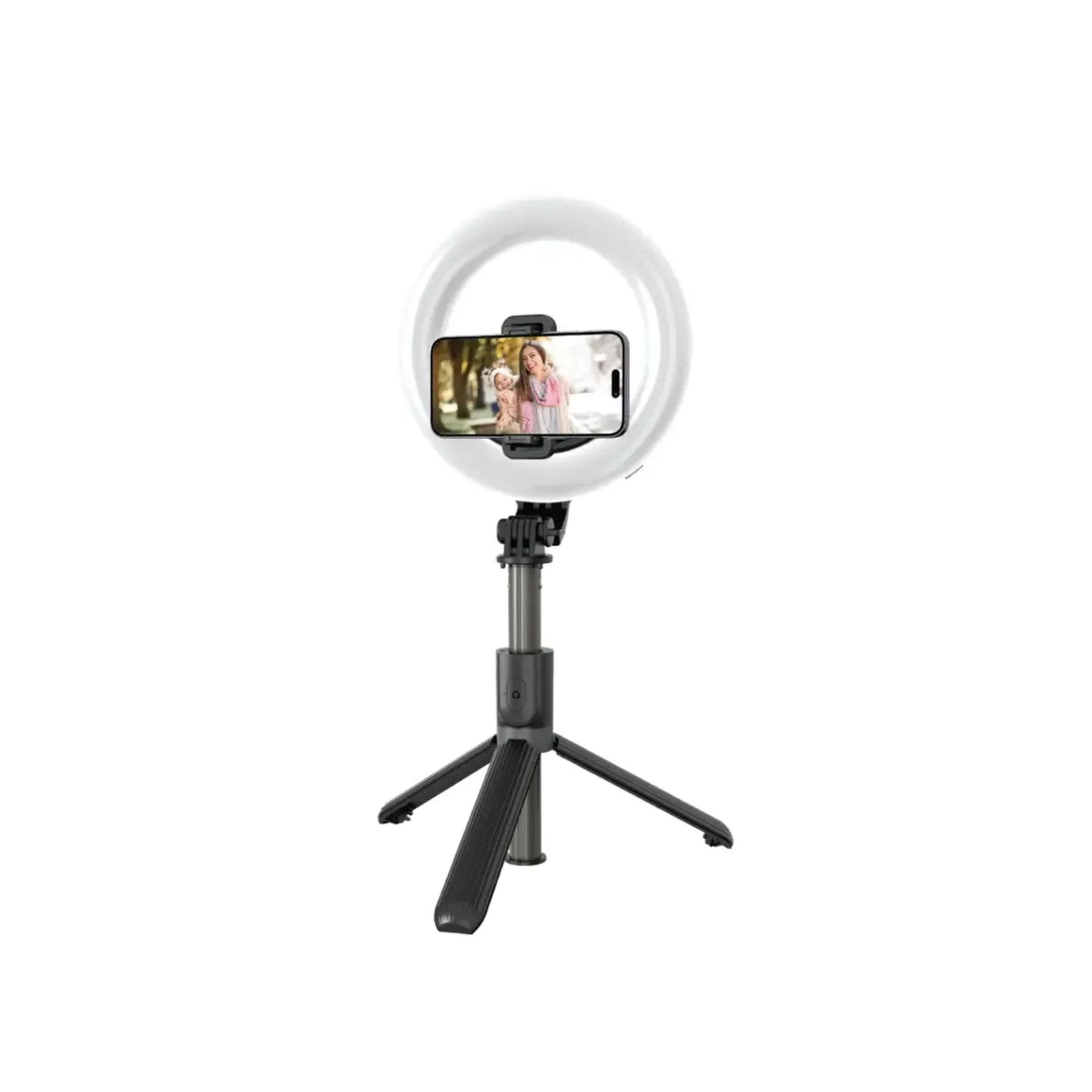 Green Lion Ring Light 6″ Selfie Stick Tripod - Black