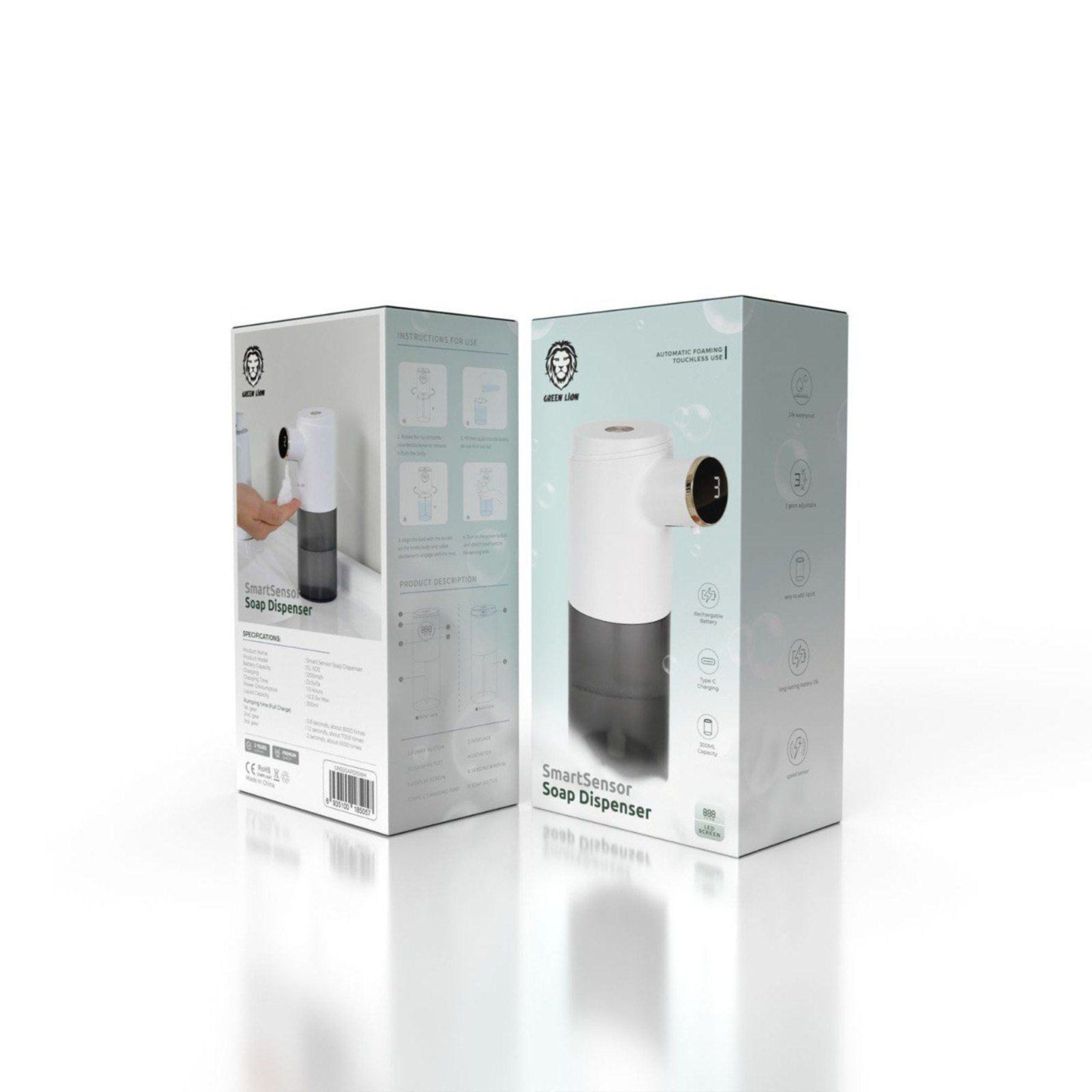 Green Lion Smart Sensor Soap Dispenser 300ML - White