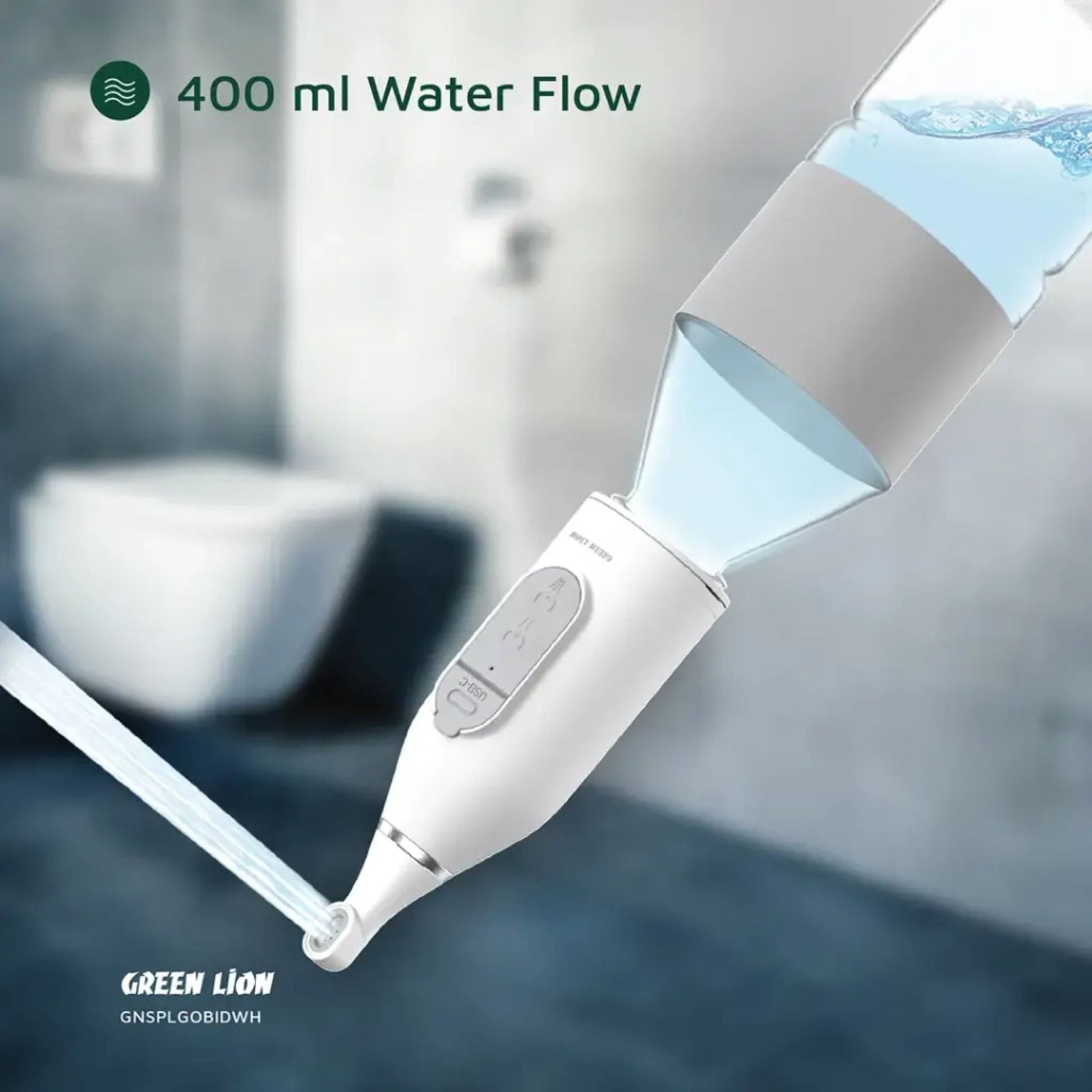 Green Lion Splash Go Portable Bidet 450 mAh - White
