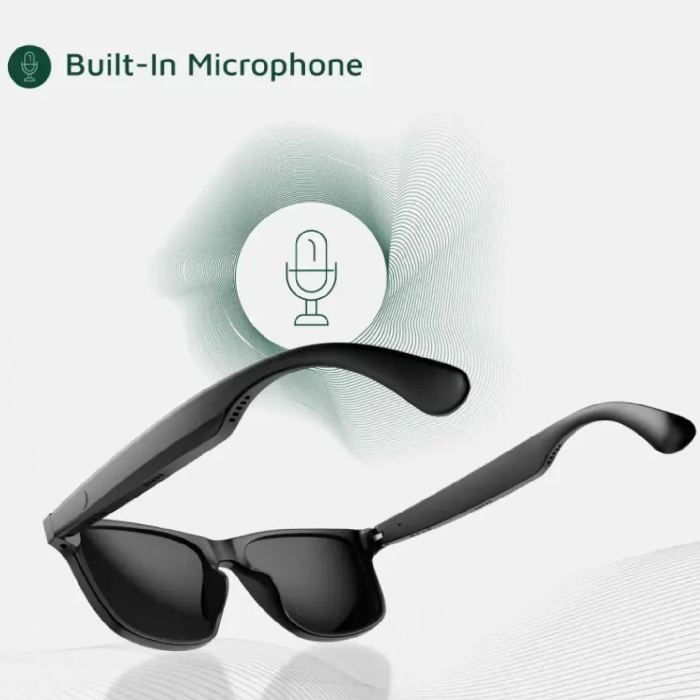 Green Lion Sydney UV400 Protection Smart Glasses - Black