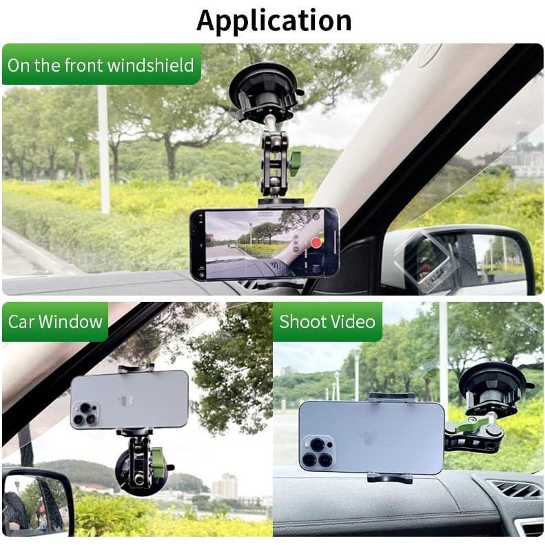 Green Lion Ultimate Holder Pro With Suction Cup Mount - Black