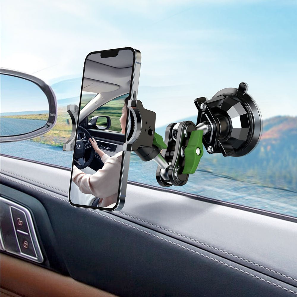 Green Lion Ultimate Phone Holder With Suction Cup Mount - Black