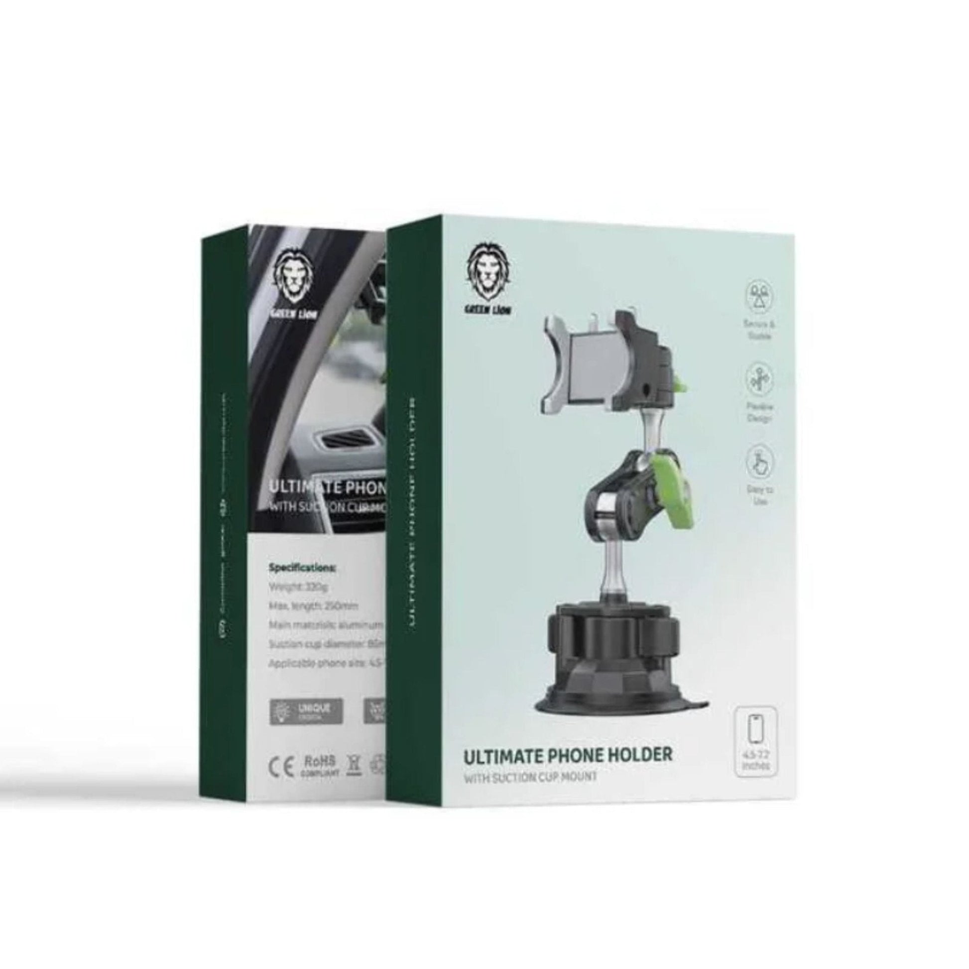 Green Lion Ultimate Tablet Holder With Suction Cup Mount - Black