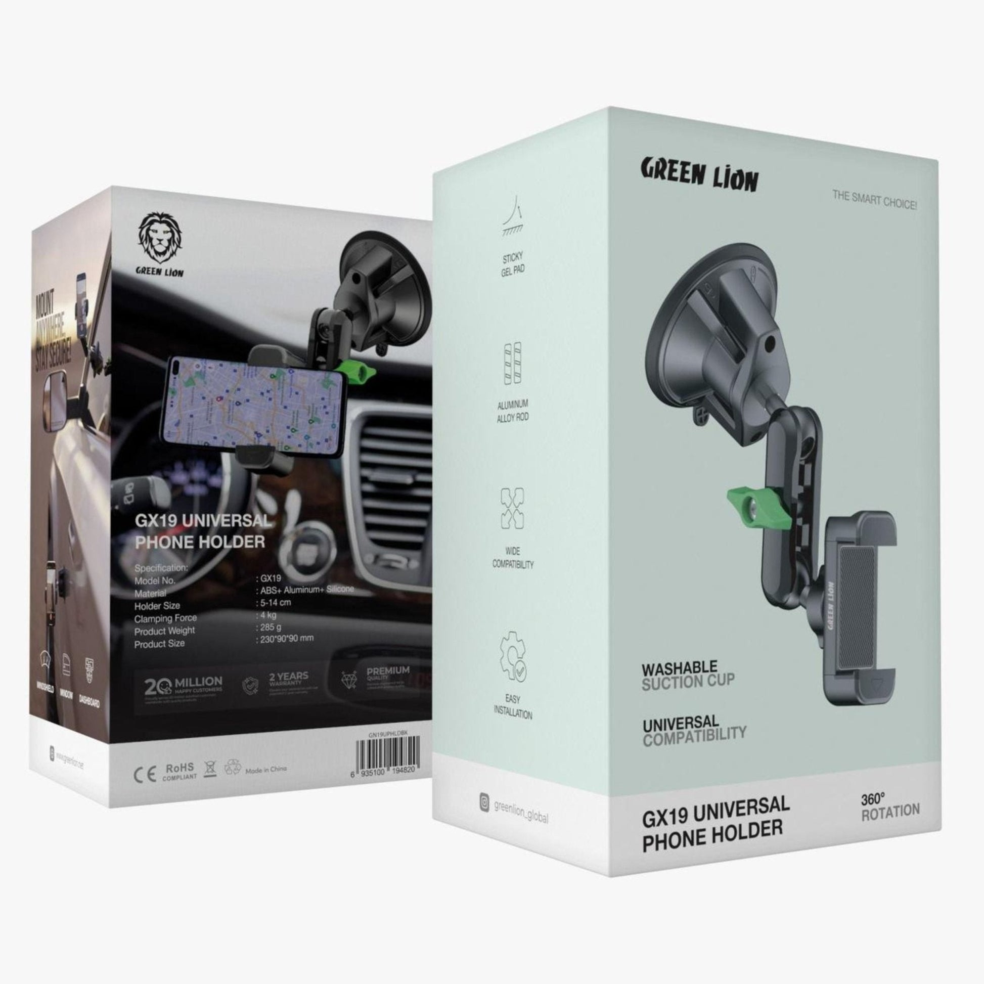 Green Lion Universal Phone Holder GX-19 - Black