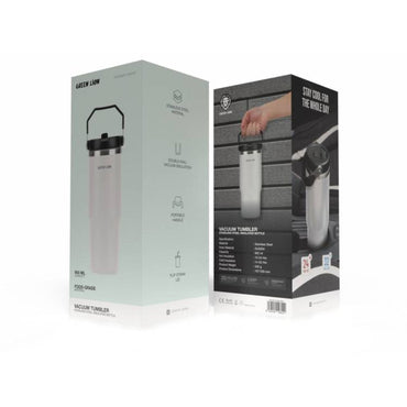 Green Lion Vacuum Tumbler 900ml Bottle - White