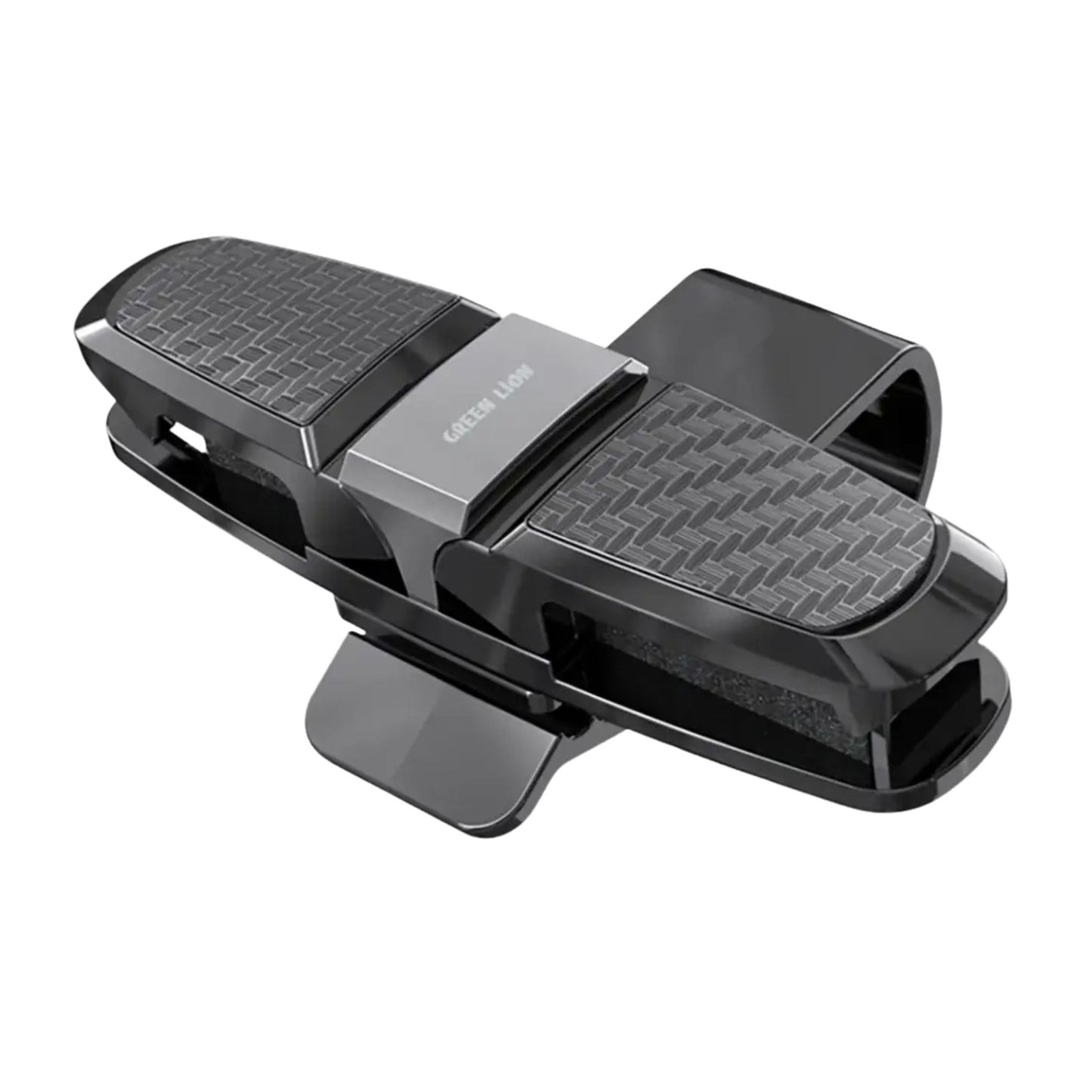 Green Lion Visor Guard Car Sunglasses Holder - Black