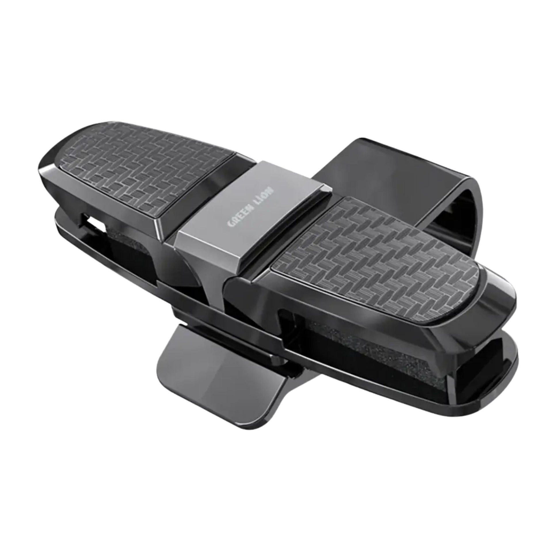 Green Lion Visor Guard Car Sunglasses Holder - Black