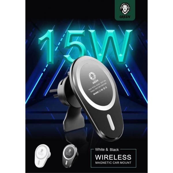 Green Lion Wireless Car Charger - 15w