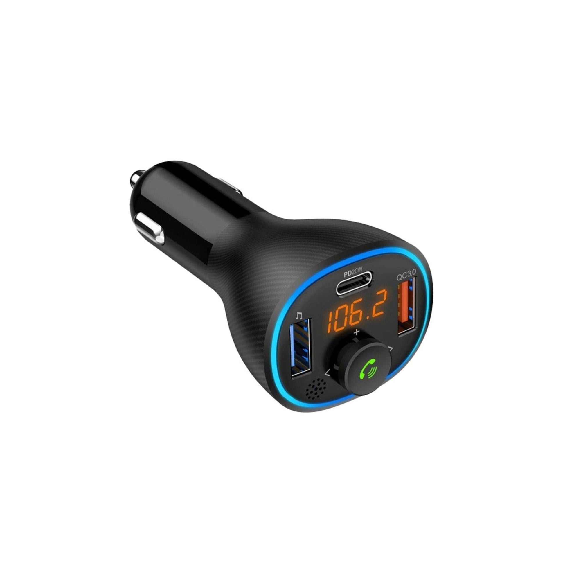 Green Lion Wireless Hands-Free Car Kit with Built-In FM Transmitter 38W - Black