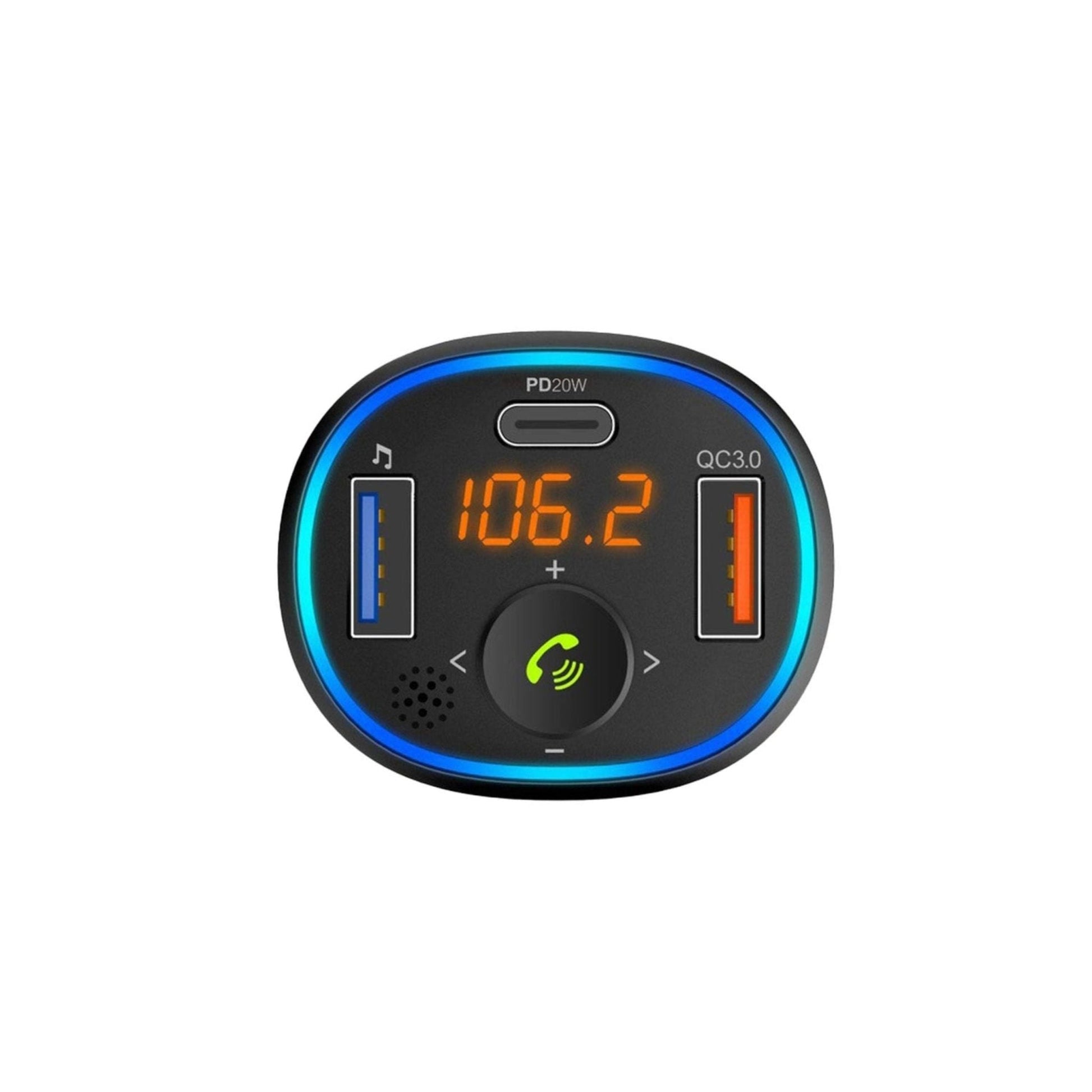 Green Lion Wireless Hands-Free Car Kit with Built-In FM Transmitter 38W - Black