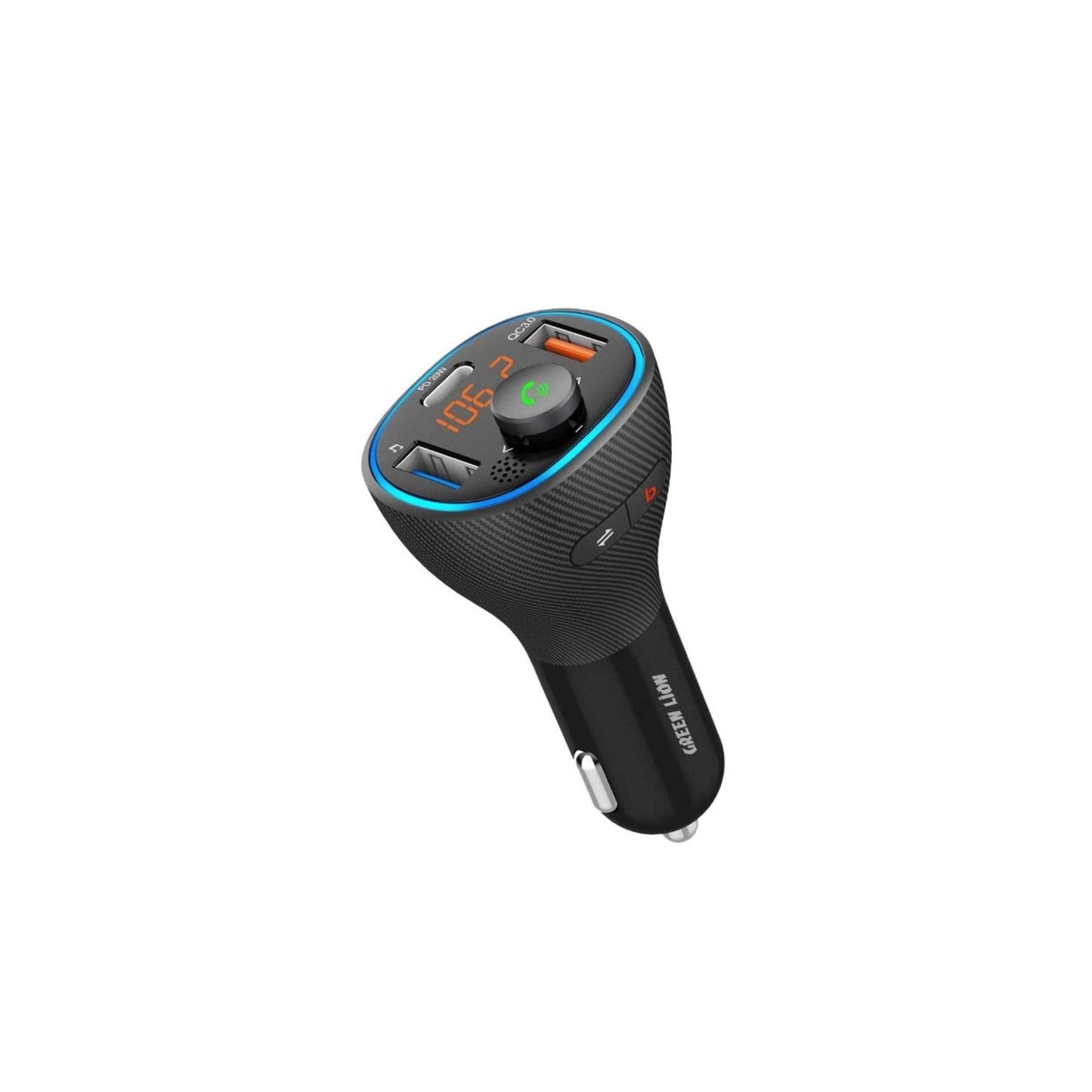 Green Lion Wireless Hands-Free Car Kit with Built-In FM Transmitter 38W - Black