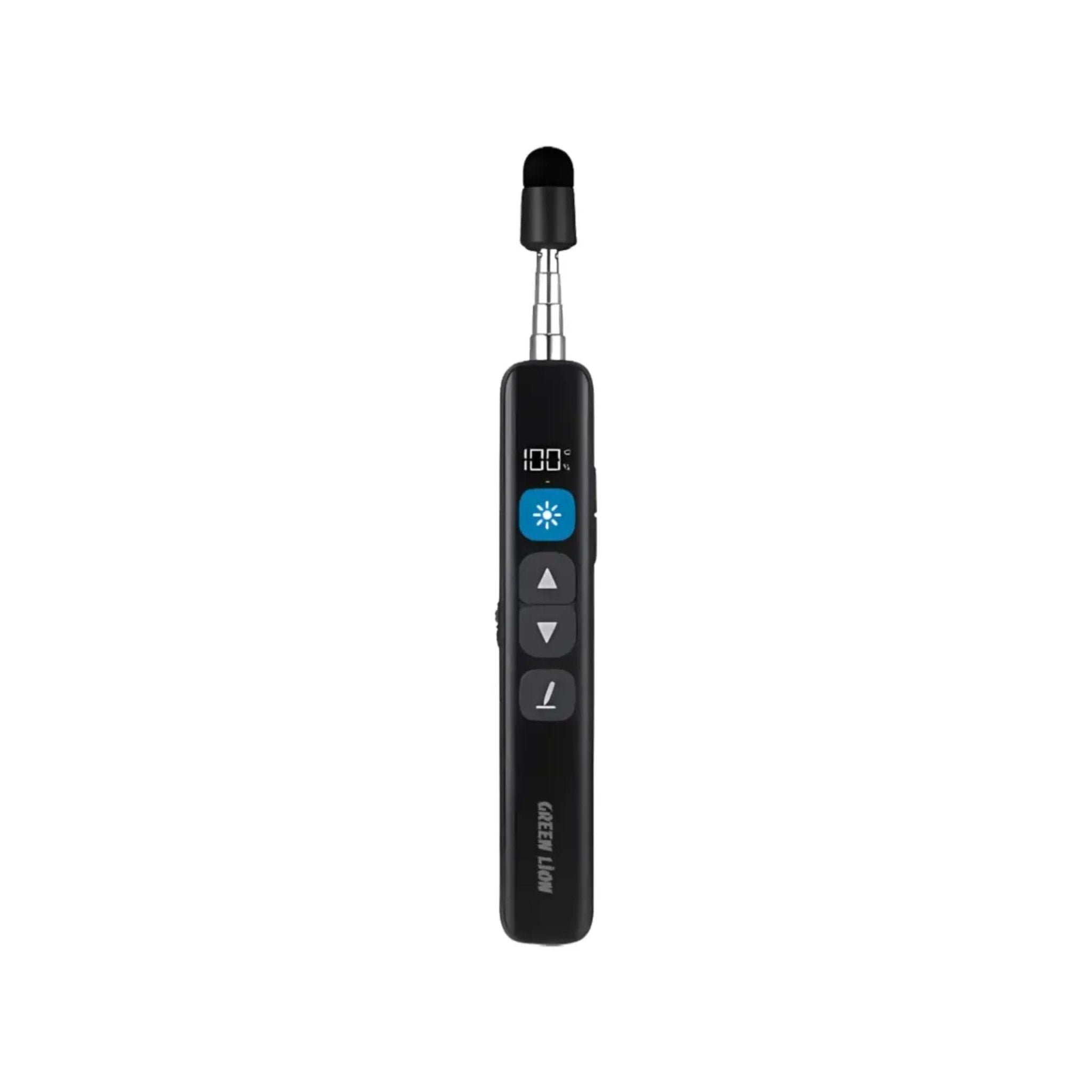 Green Lion Wireless Presenter with Retractable Pointer - Black