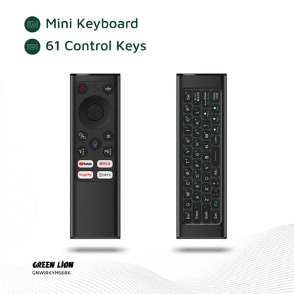 Green Lion Wireless Remote Pro with Keyboard and Air Mouse - Black