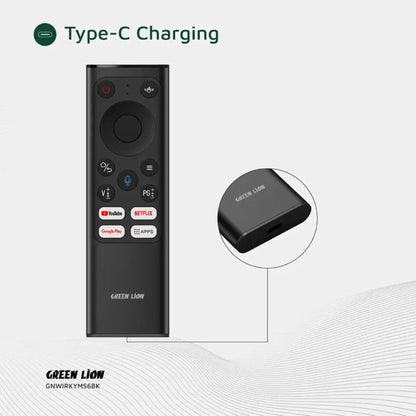 Green Lion Wireless Remote Pro with Keyboard and Air Mouse - Black