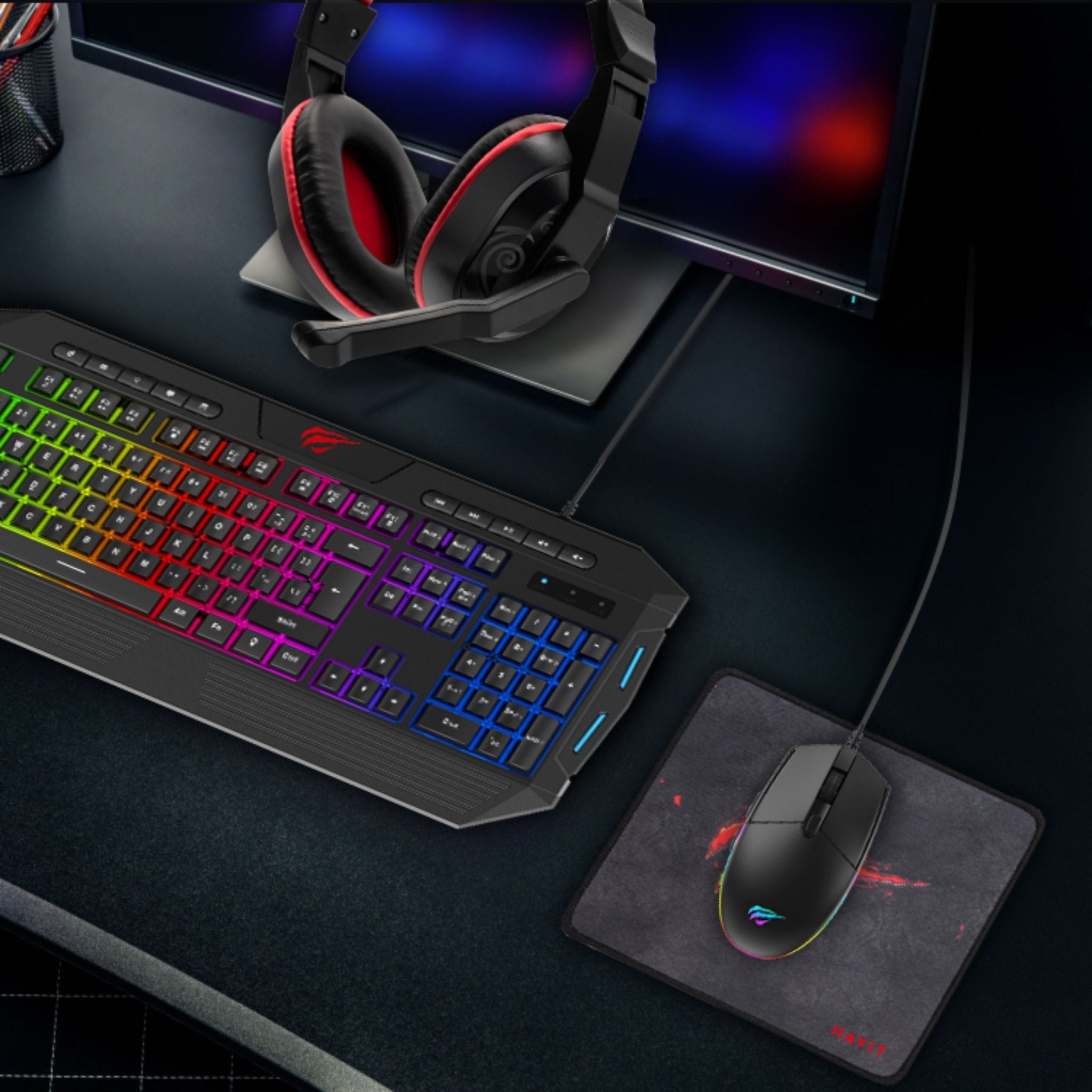 HAVIT KB501CM 4NI1 Gaming Combo - Black