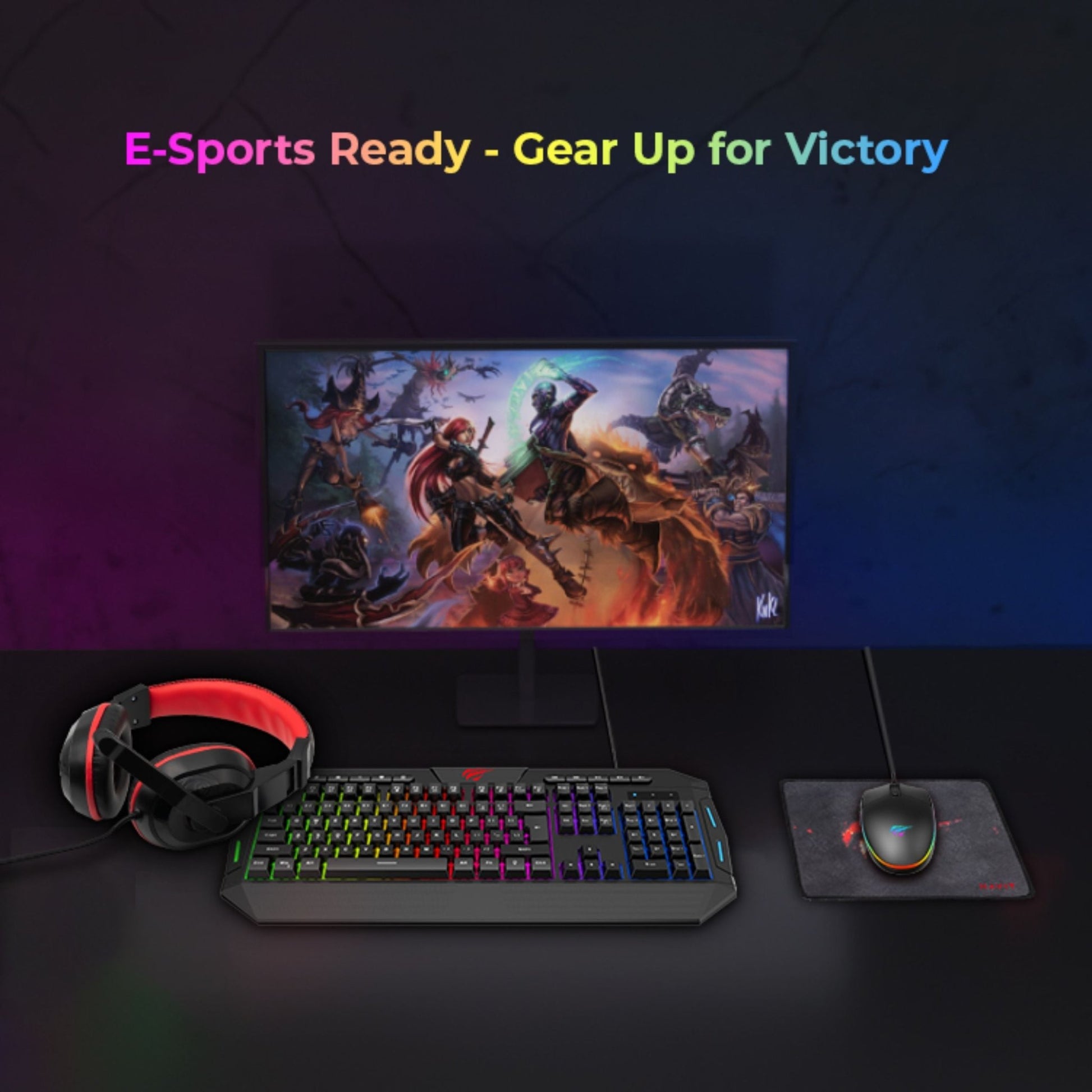 HAVIT KB501CM 4NI1 Gaming Combo - Black