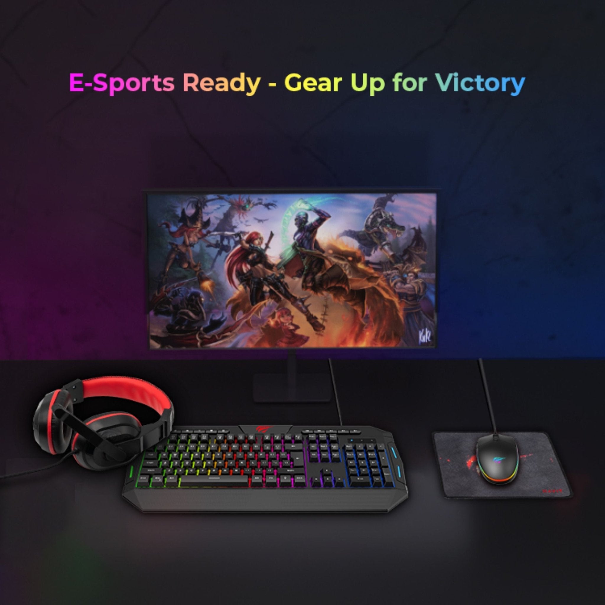 HAVIT KB501CM 4NI1 Gaming Combo - Black