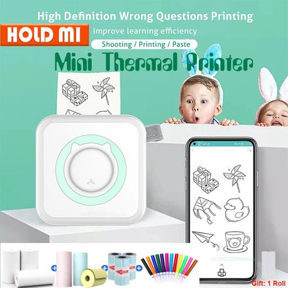 HD Portable Pocket Bluetooth Connect Mini Printer - Green