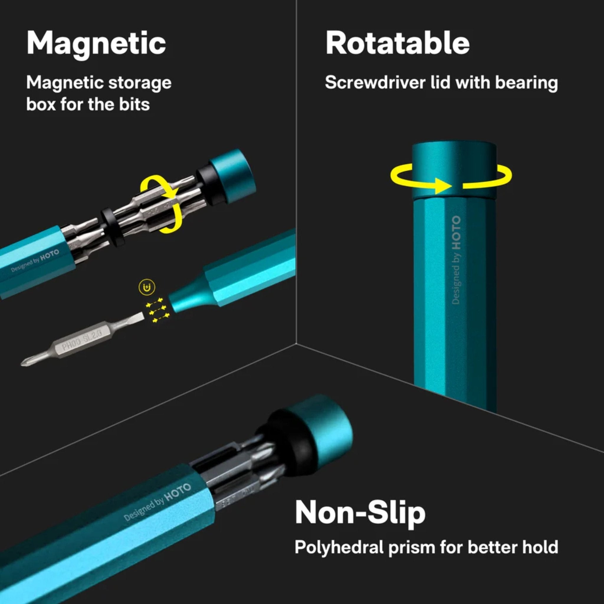 HOTO 24 in 1 Precision Screwdriver Set - Dark Gray