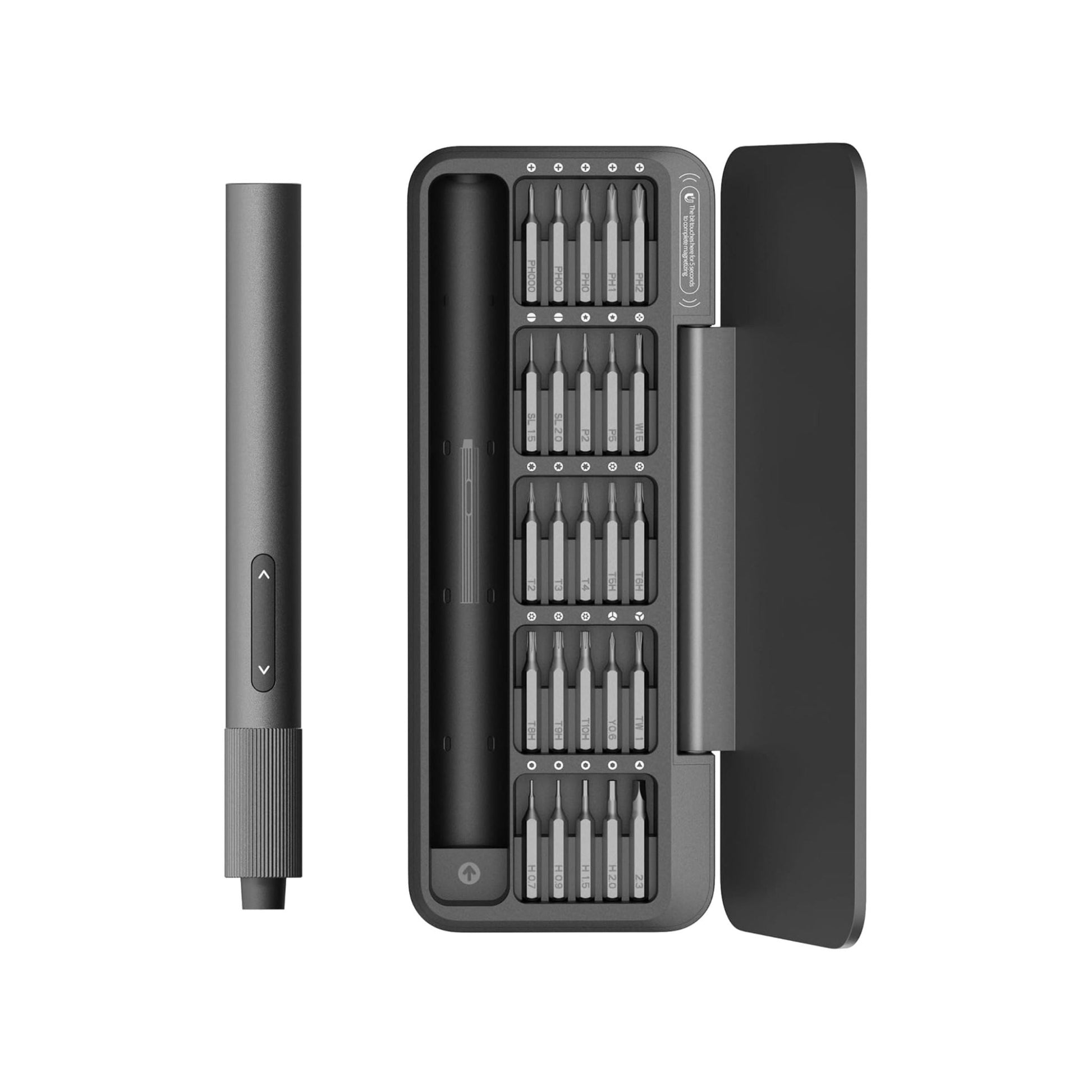 HOTO Electric Precision Screwdriver + 25 Bit Set - Grey