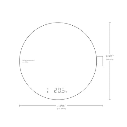 HOTO Smart Kitchen Food Scale - Dark Grey
