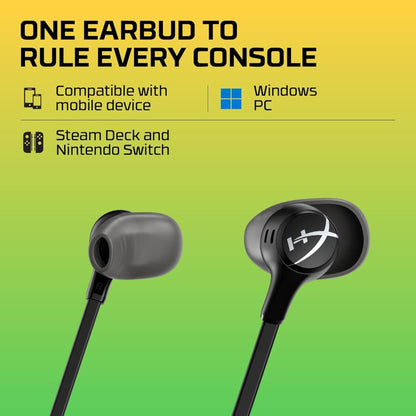 HYPERX Cloud II Wired Gaming Earbuds With Mic - Black