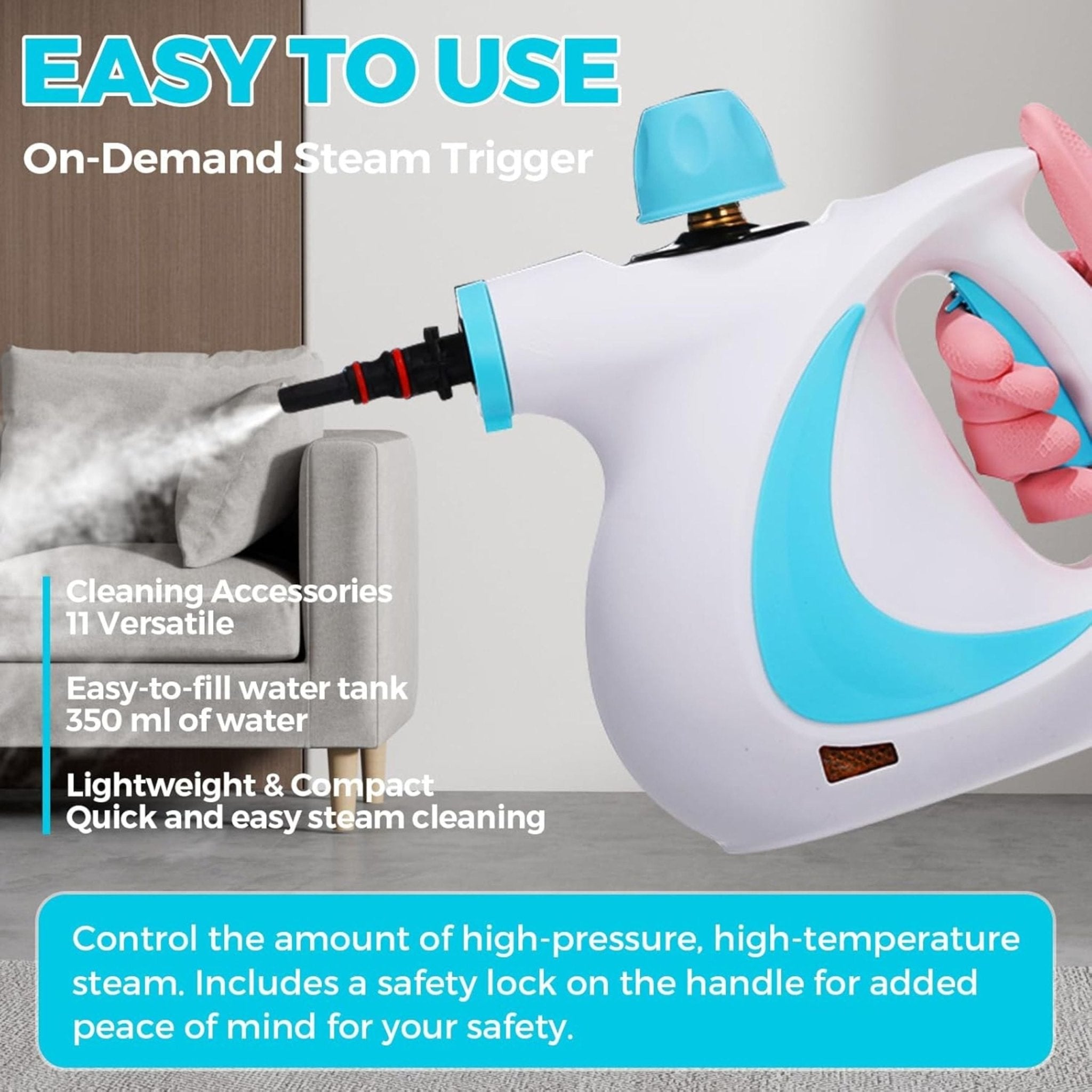Handheld Steam Cleaner JQ399 - Blue