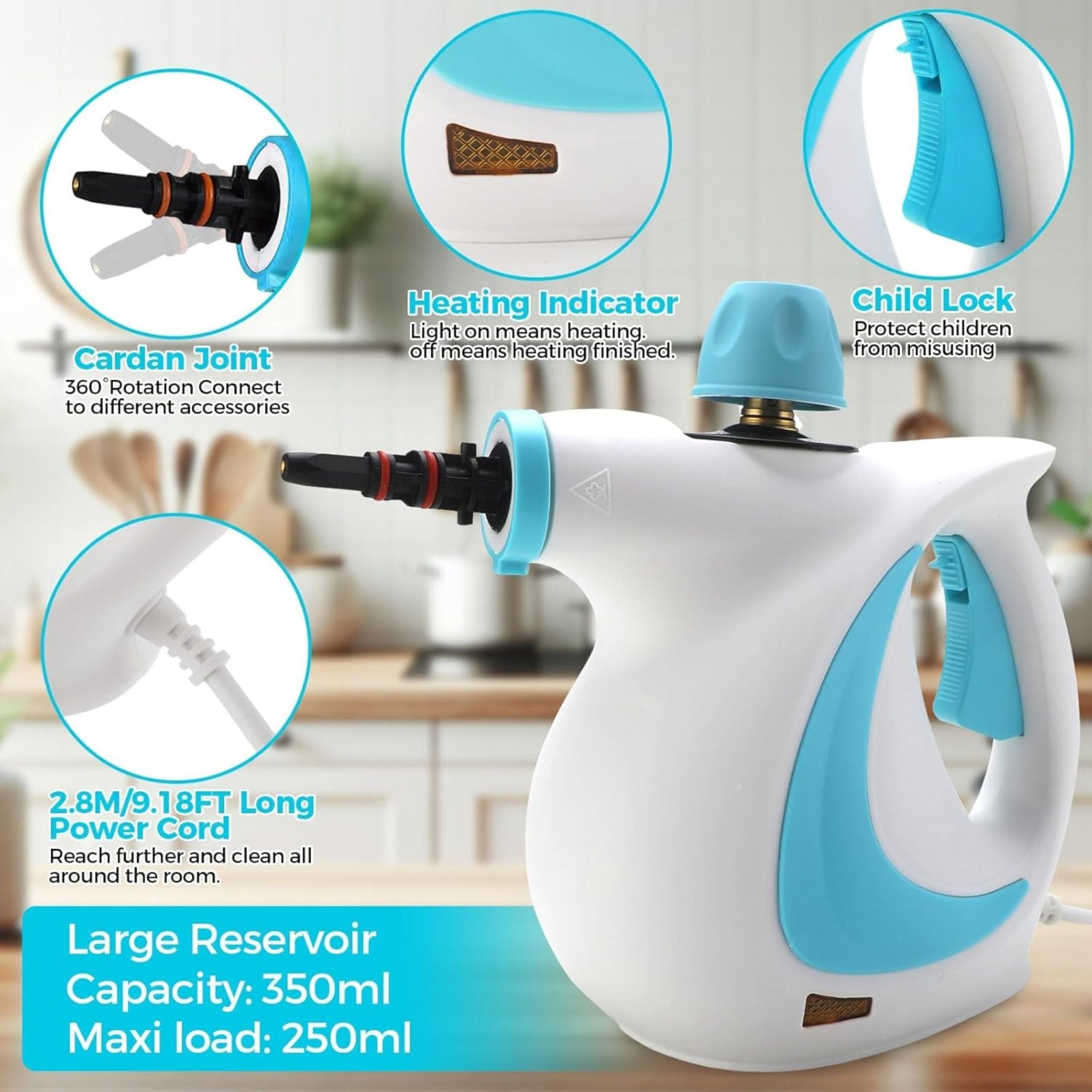 Handheld Steam Cleaner JQ399 - Blue