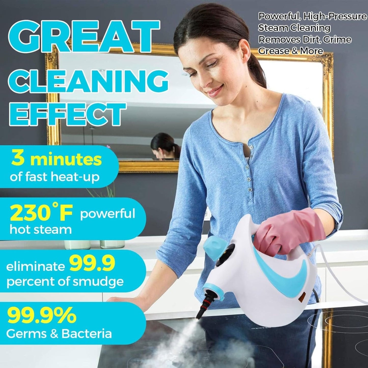 Handheld Steam Cleaner JQ399 - Blue