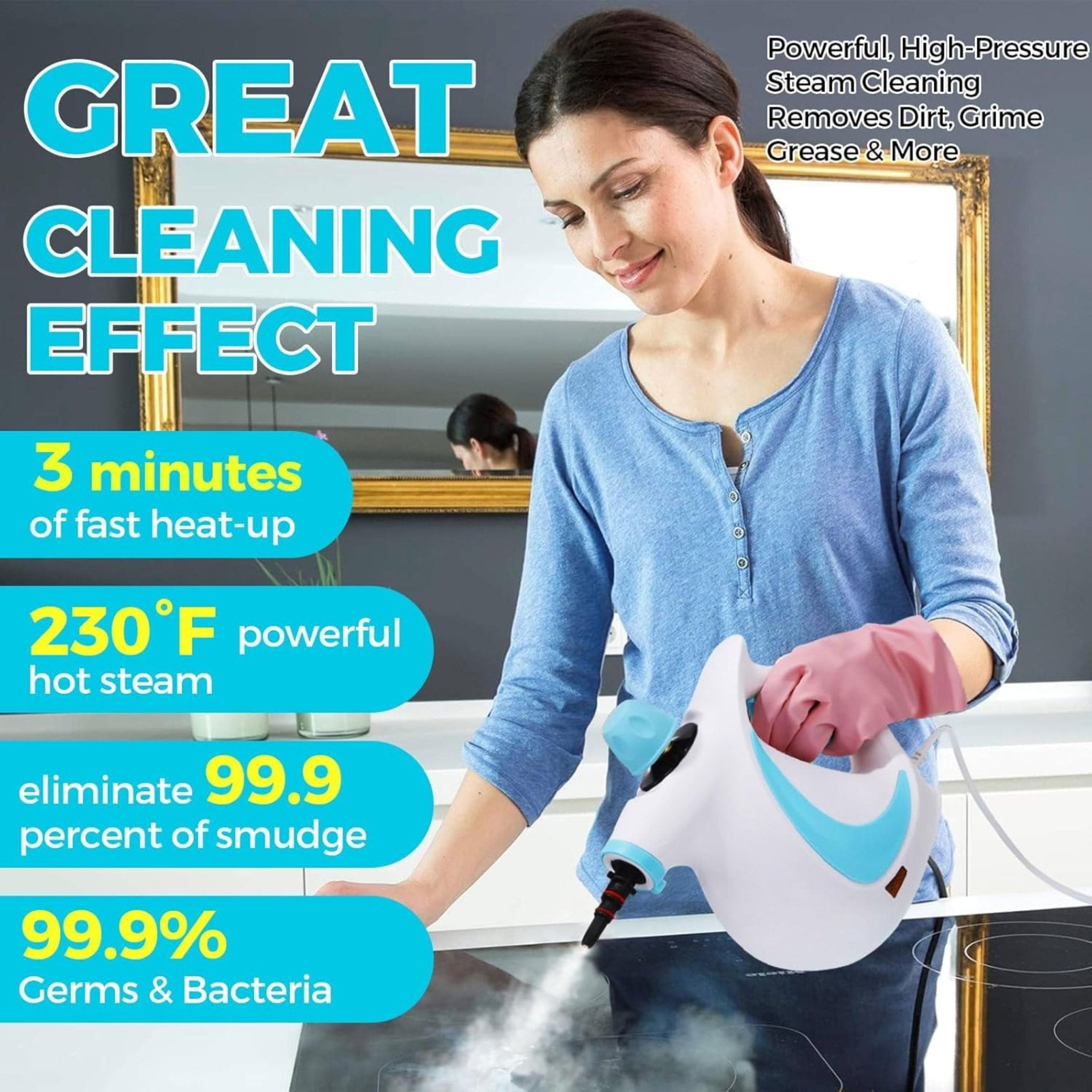 Handheld Steam Cleaner JQ399 - Blue