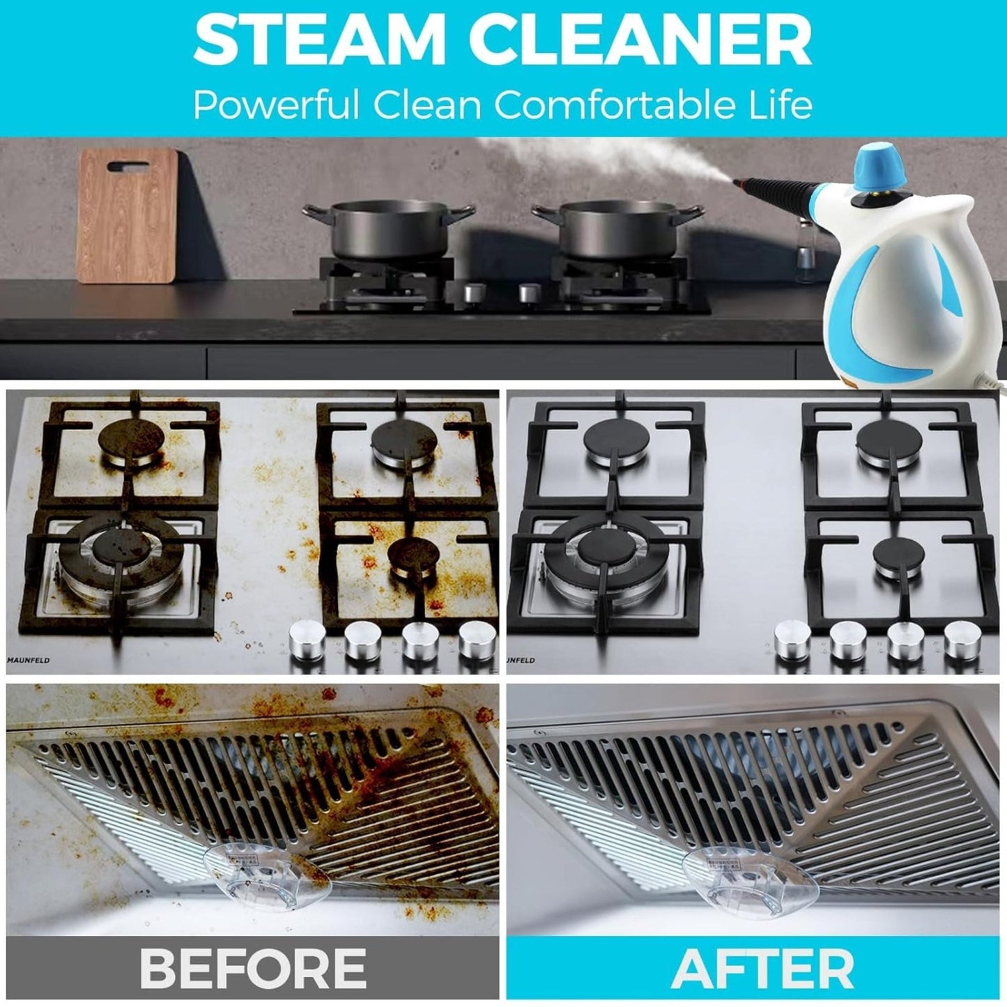 Handheld Steam Cleaner JQ399 - Blue