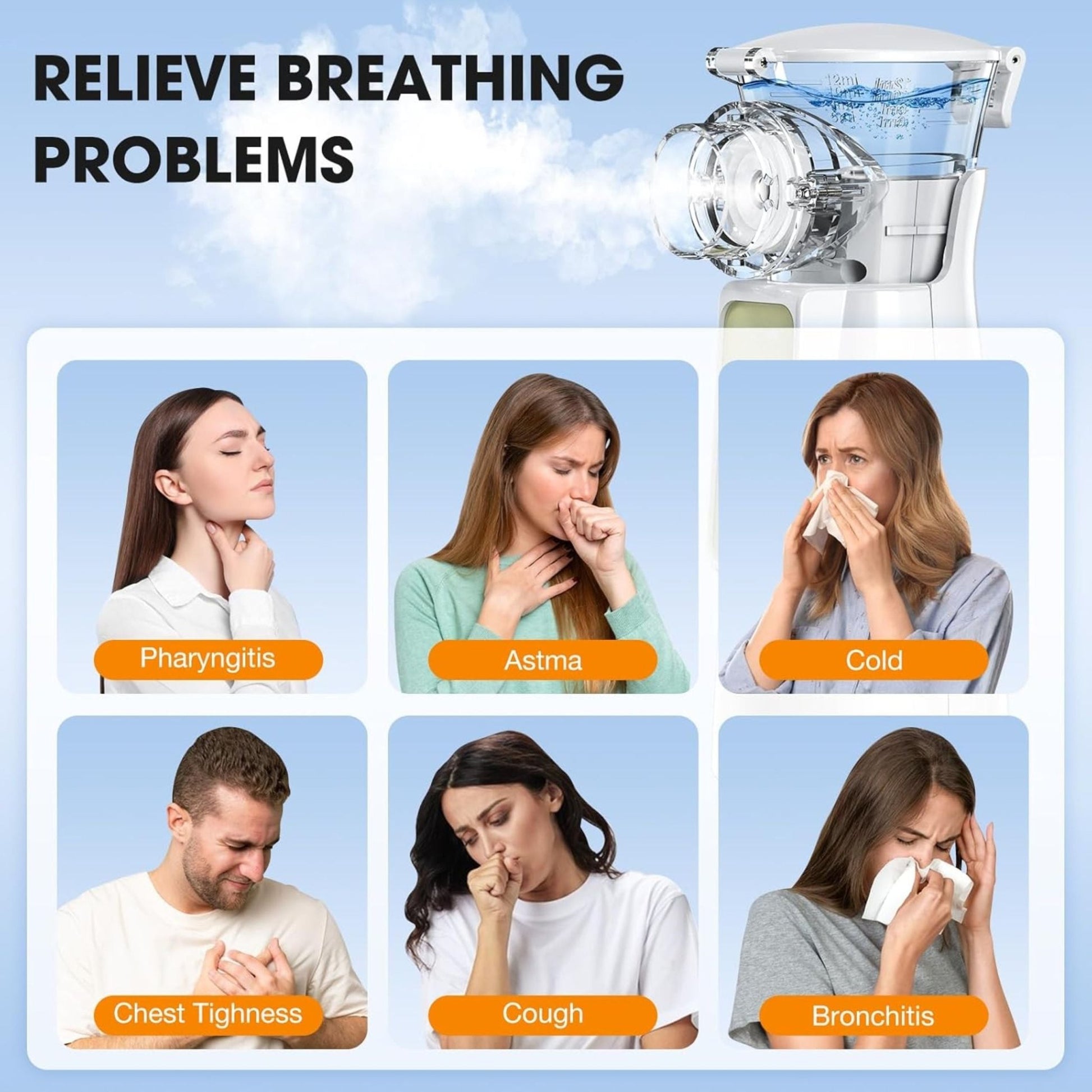 Handheld Ultrasonic Nebulizer P601 - White