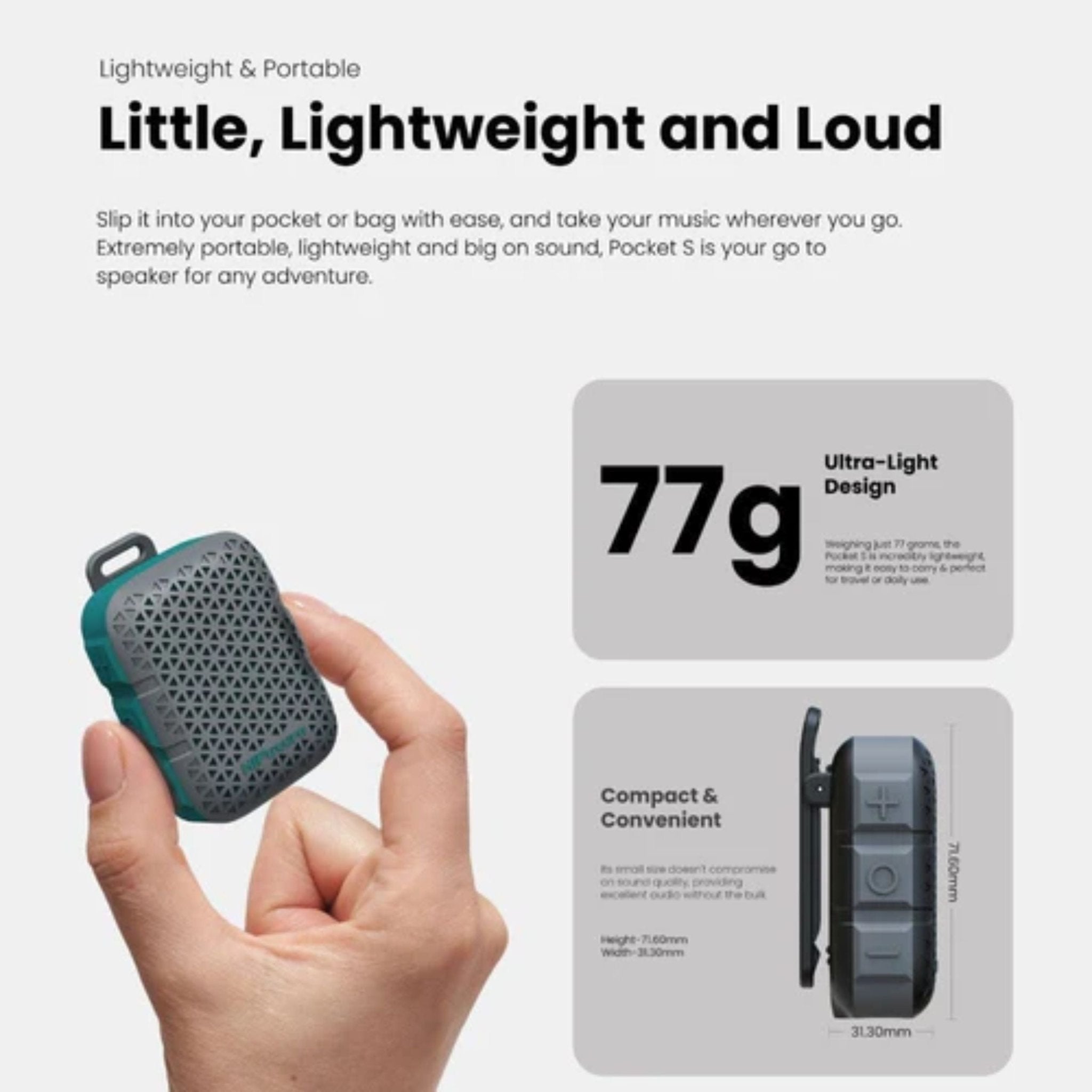 HiFuture Pocket S Portable Bluetooth Speaker