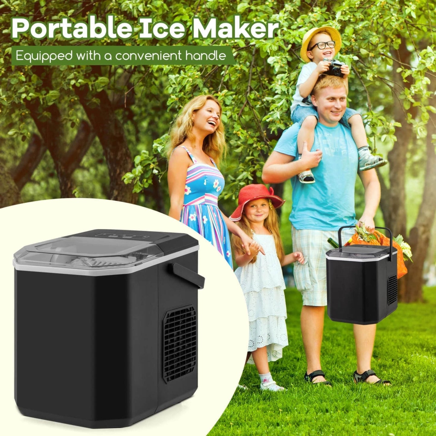 Hicon Ice Maker Machine HZB-16G - Black
